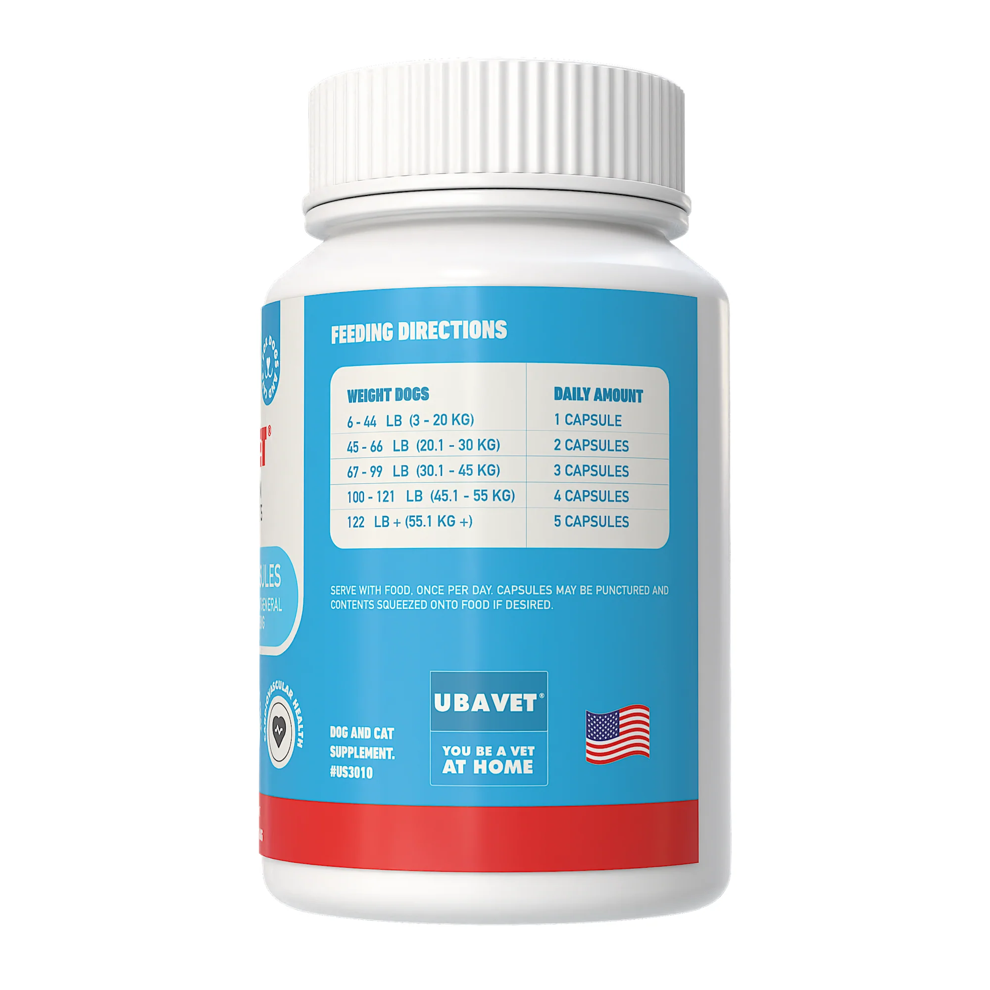 UBAVET Omega-3 Capsules 1000 mg – Skin, Coat & General Health Support for Dogs & Cats (120 ct) - Image 3