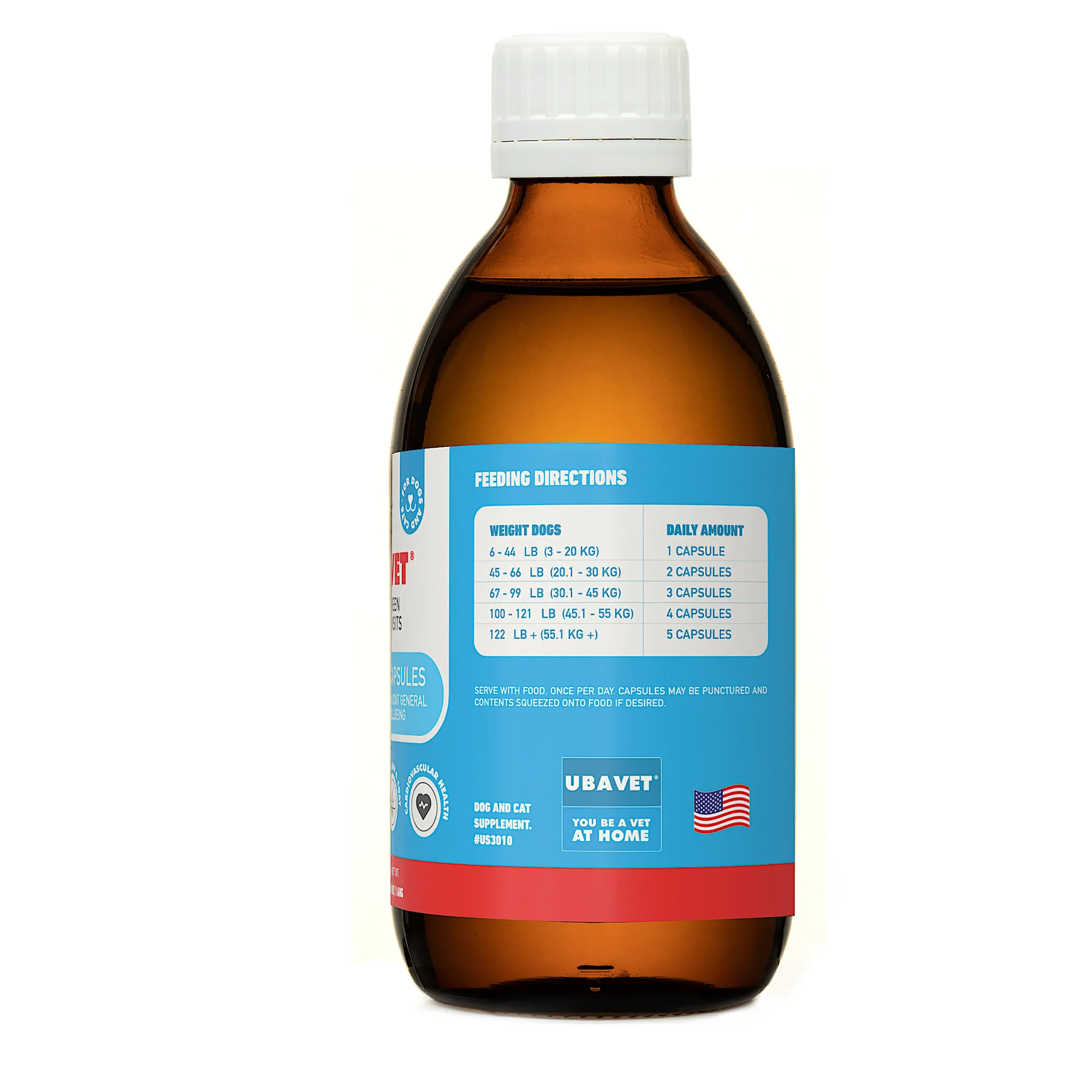 UBAVET Omega-3 Skin & Coat Health and Wellbeing Liquid for Dogs & Cats – 8 fl oz / 237 ml - Image 3