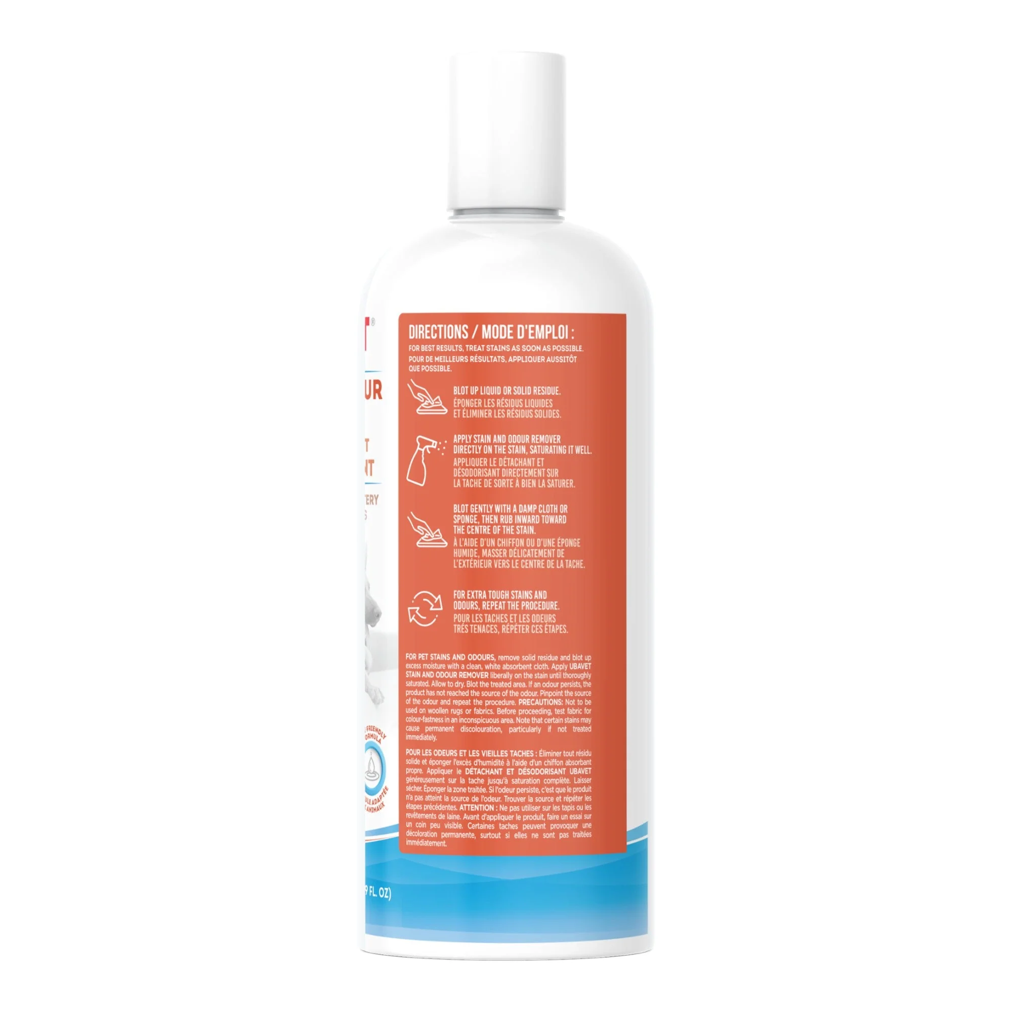 UBAVET Stain and Odor Remover for Dogs & Cats – Powerful Enzyme Cleaner – (16.9 fl oz / 500ml) - Image 3
