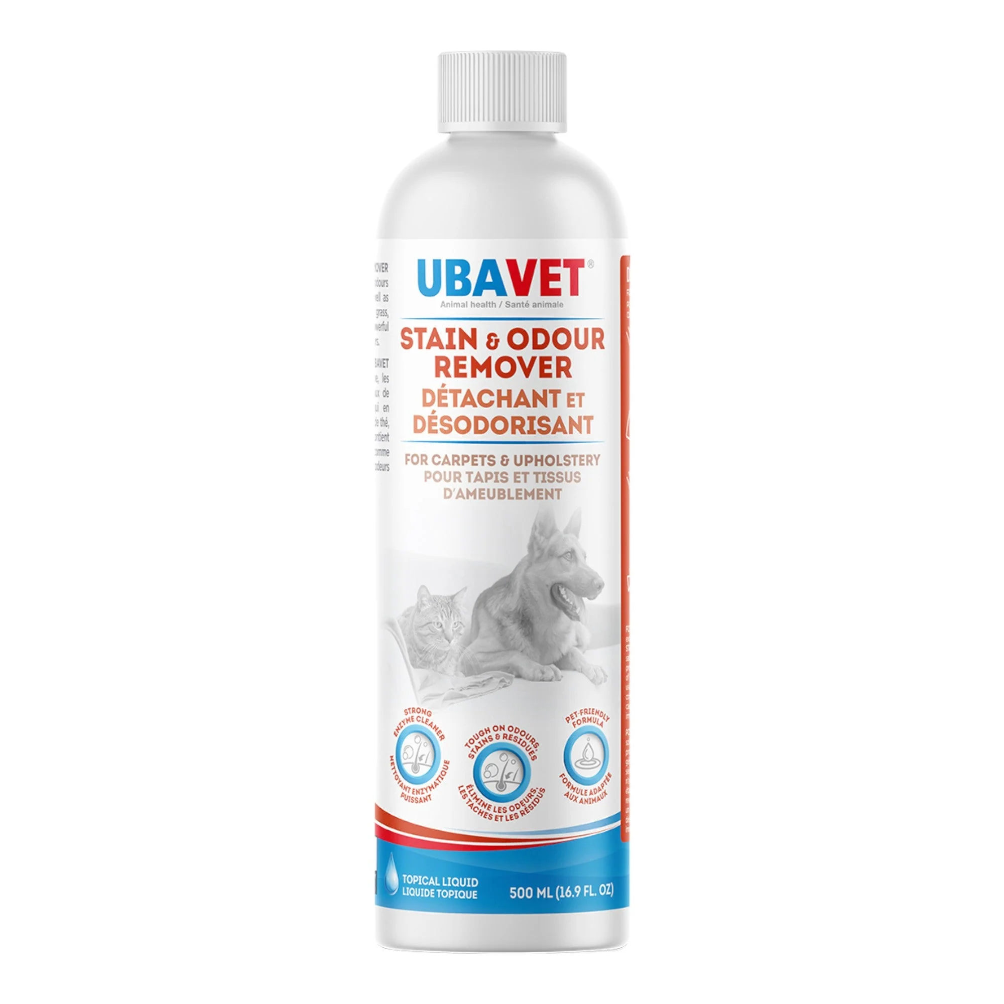 UBAVET Stain and Odor Remover for Dogs & Cats – Powerful Enzyme Cleaner – (16.9 fl oz / 500ml) - Image 4