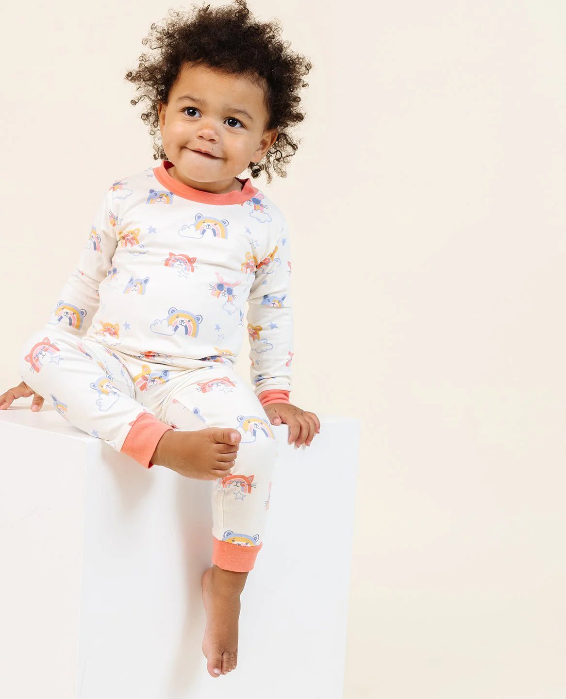 Ultimate Pajama Set in Rainbow Critters - Image 2