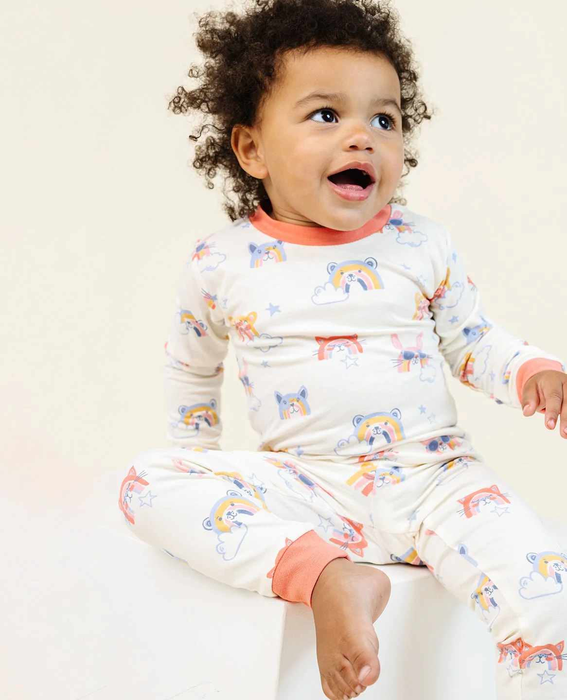 Ultimate Pajama Set in Rainbow Critters - Image 3