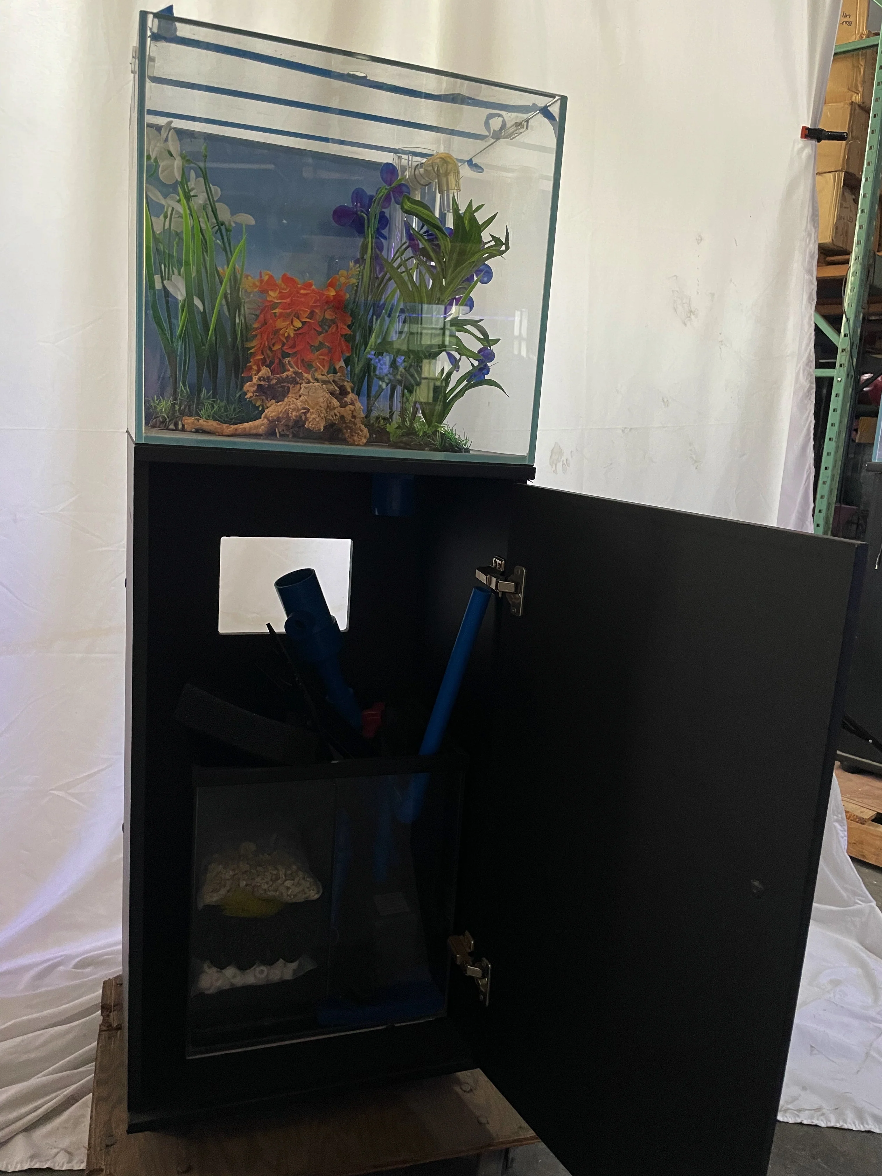 ULTRA CLEAR GLASS - 18 gallon cube fish tank aquarium full setup w/ filtration - Image 5