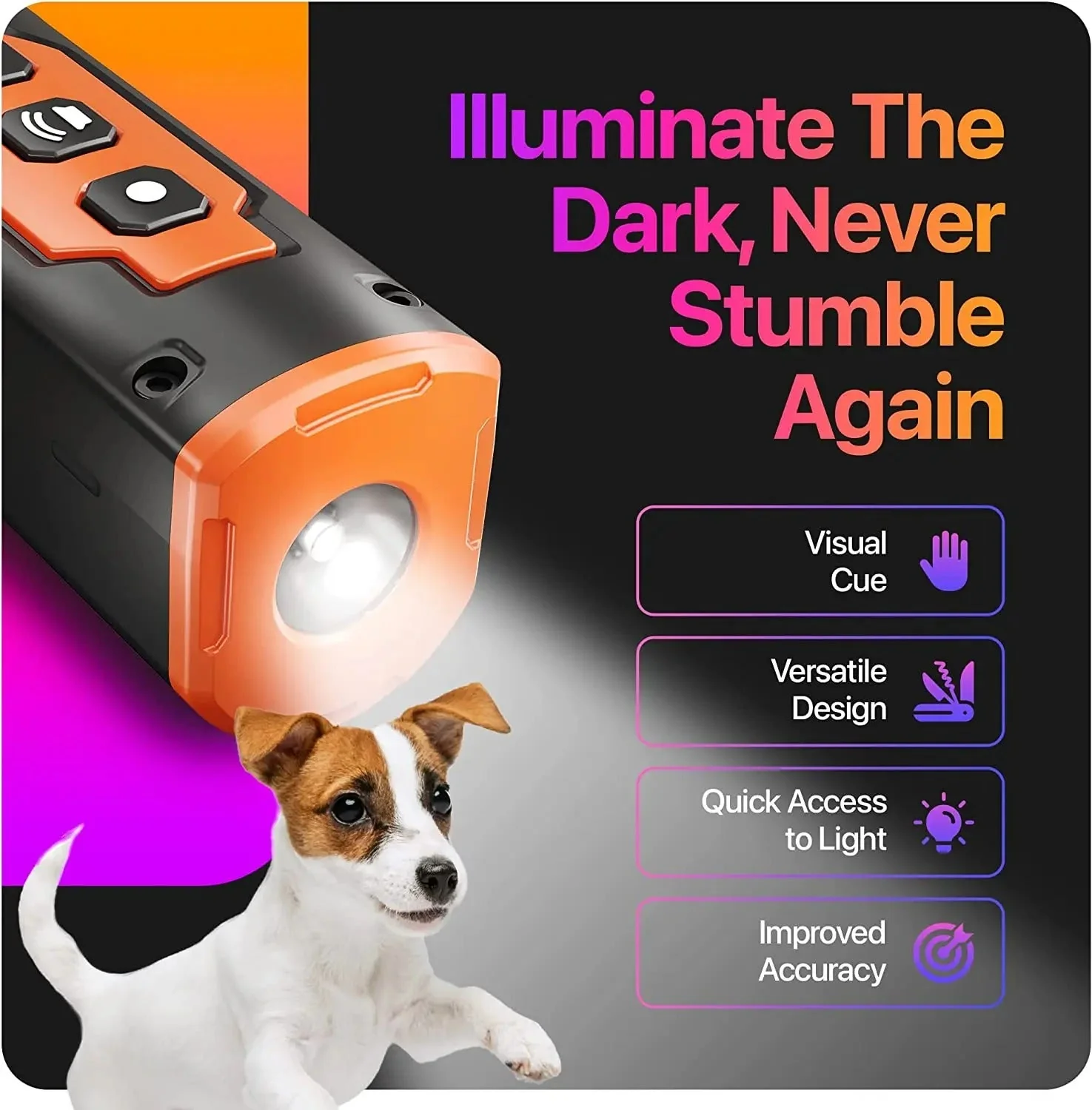 Ultrasonic Bark Deterrent – Rechargeable Dog Repeller Device with LED Flashlight - Image 5