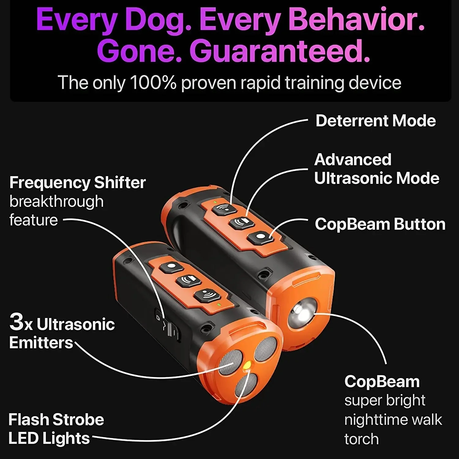 Ultrasonic Bark Deterrent – Rechargeable Dog Repeller Device with LED Flashlight - Image 6