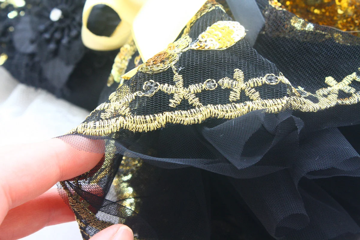 Unique Design Floral Sequin Pet Clothes Luxury Tutu Dogs Dress Perfect for Weddings Birthdays - Image 6