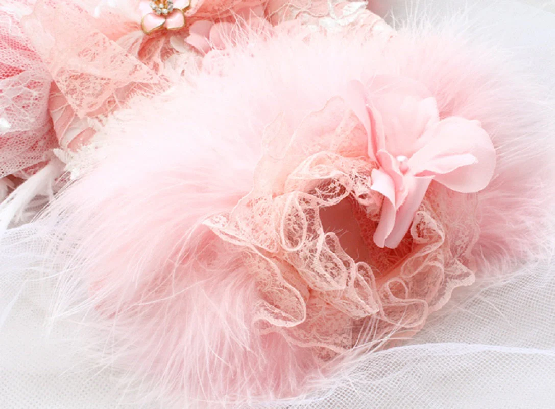 Unique Pet Feather Tutu Dog Lace Dress Princess Dress Pink Swan for Wedding Party Birthday Festival One Piece - Image 7