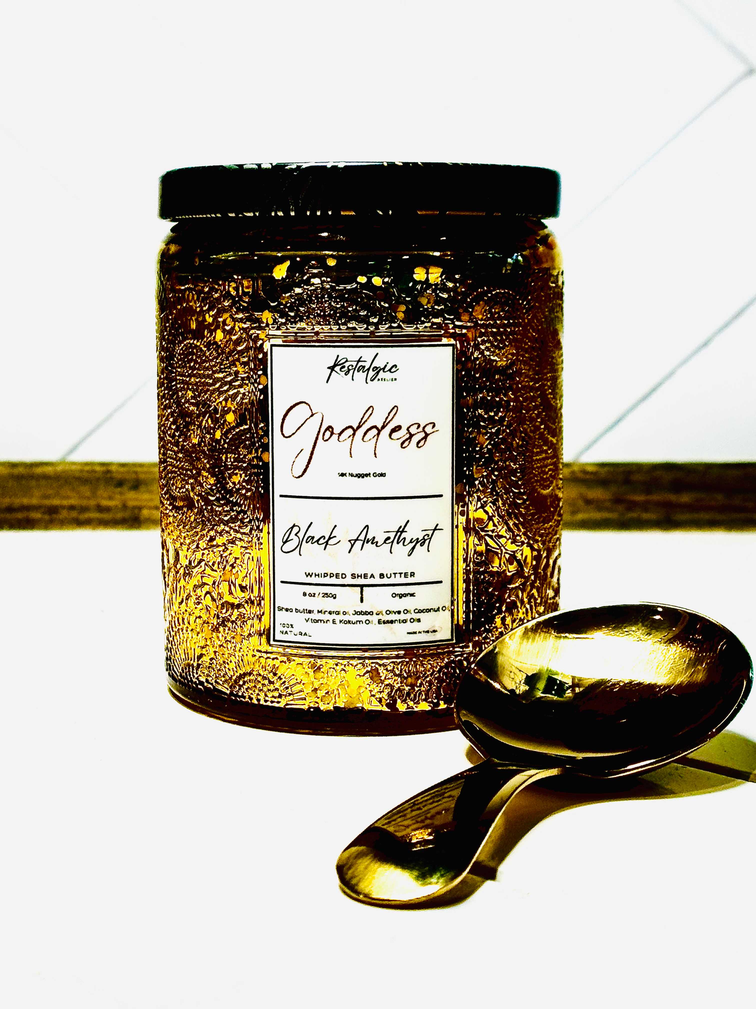 Unleash Your Inner Goddess with our Divine Glimmer Body Butter - With Gold Spoon - Image 2