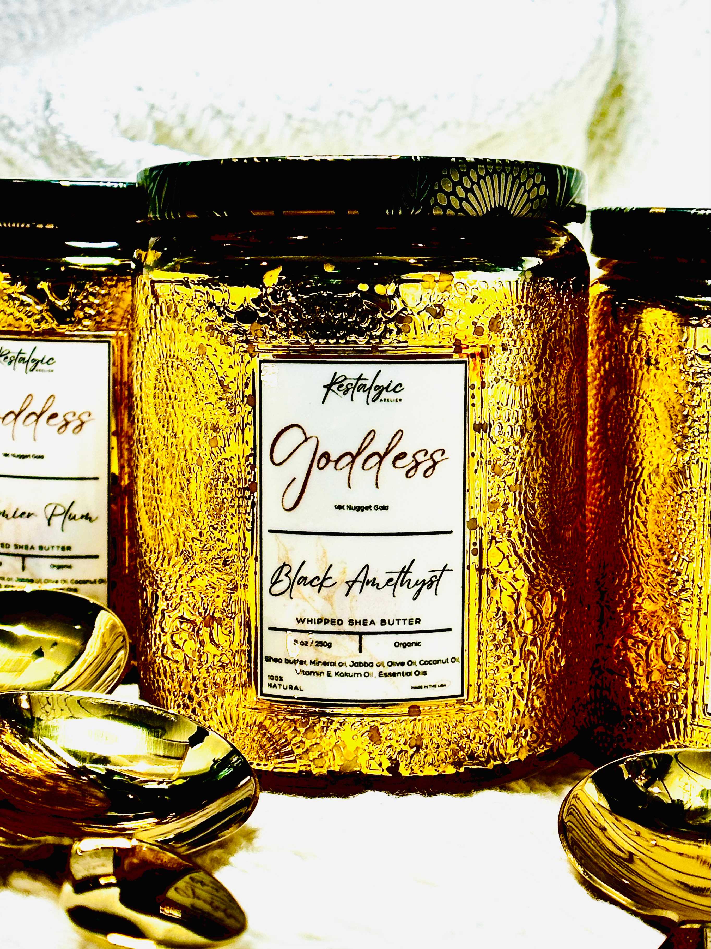 Unleash Your Inner Goddess with our Divine Glimmer Body Butter - With Gold Spoon - Image 3