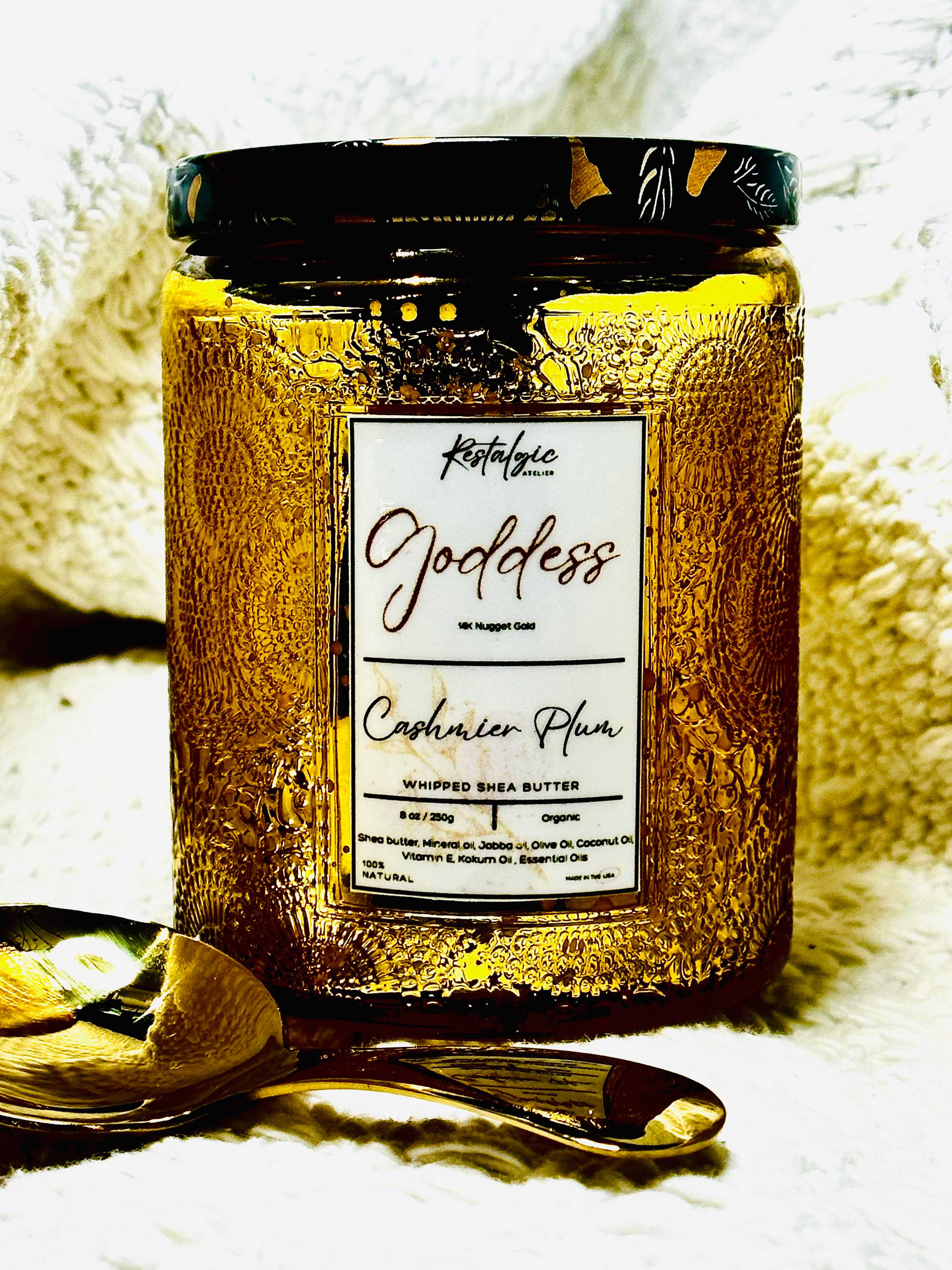 Unleash Your Inner Goddess with our Divine Glimmer Body Butter - With Gold Spoon - Image 4