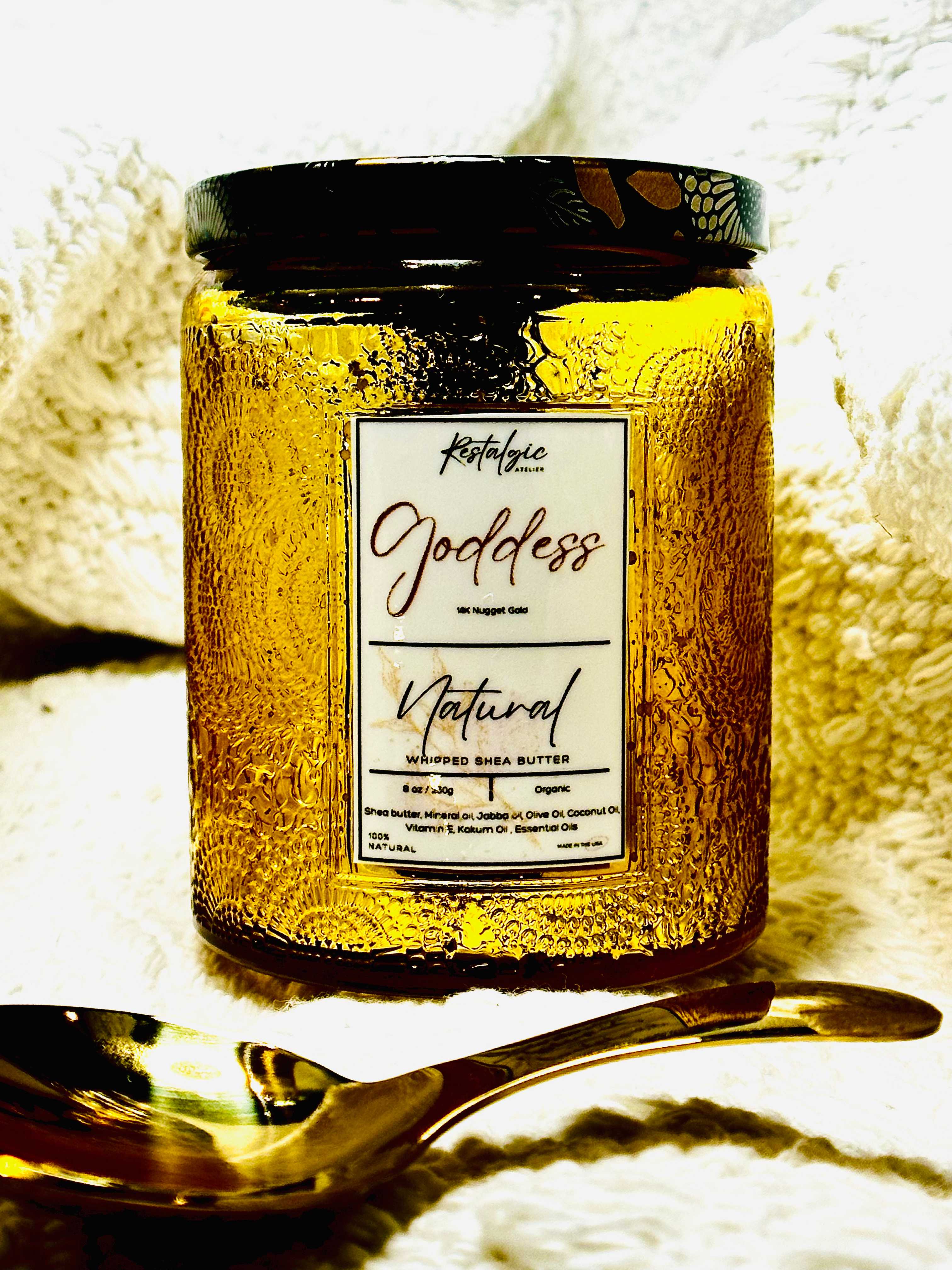 Unleash Your Inner Goddess with our Divine Glimmer Body Butter - With Gold Spoon - Image 5