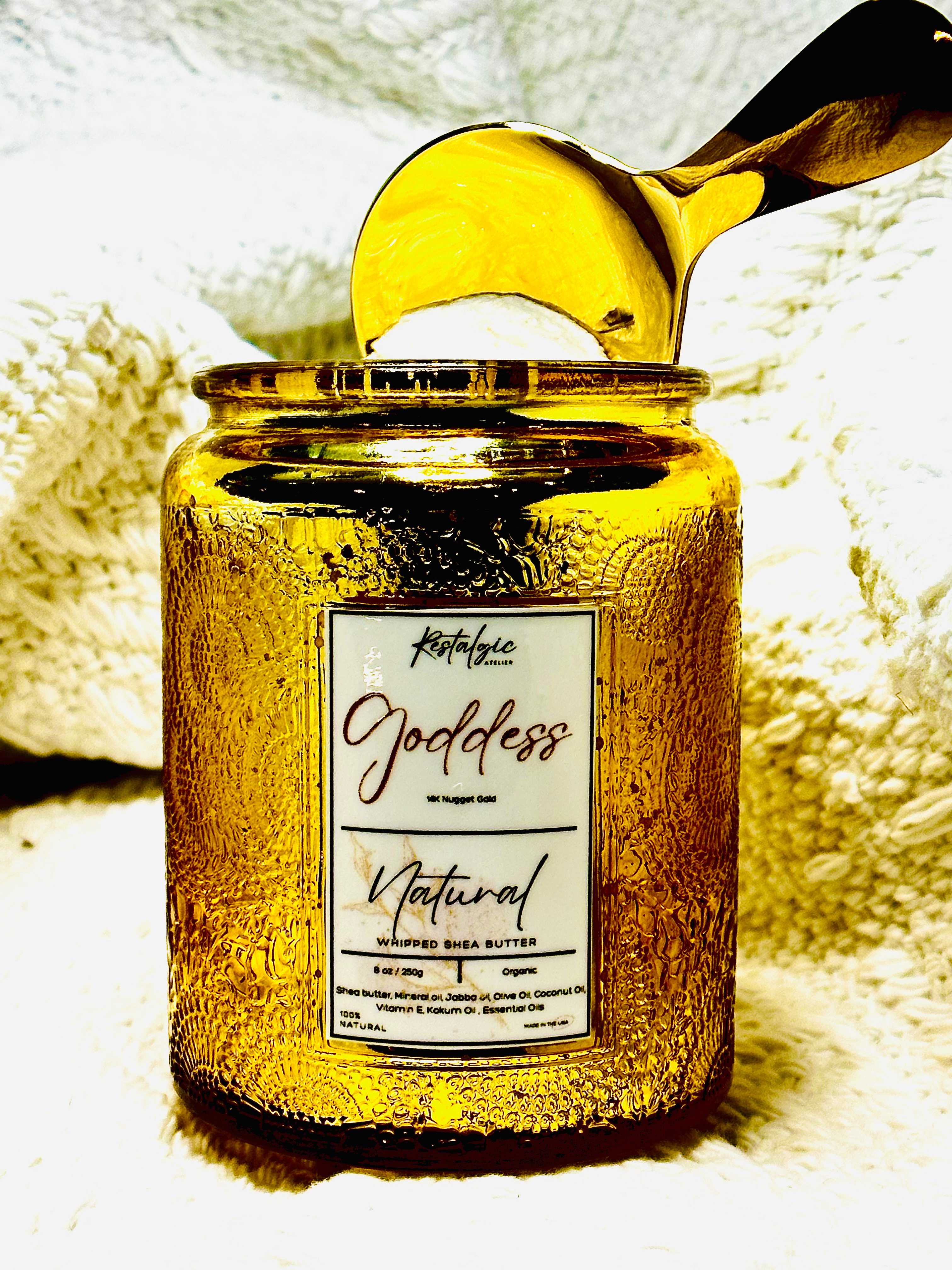 Unleash Your Inner Goddess with our Divine Glimmer Body Butter - With Gold Spoon - Image 6