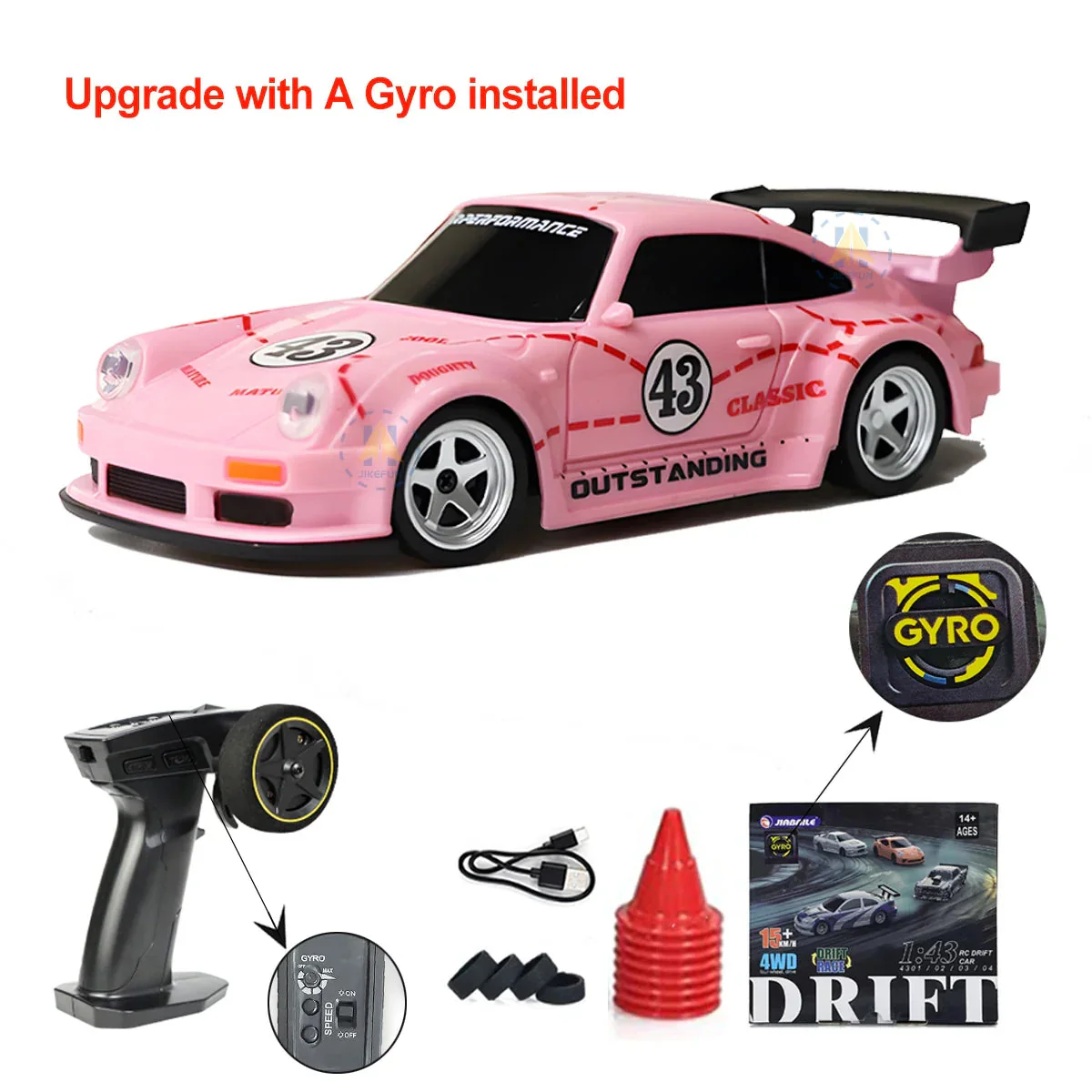 Upgraded Gyro 1/43 RC Drifting Car Racing RTR 4WD High Speed Radio Control Model 2.4G Drift Race Vehicle Mini Gifts - Image 10