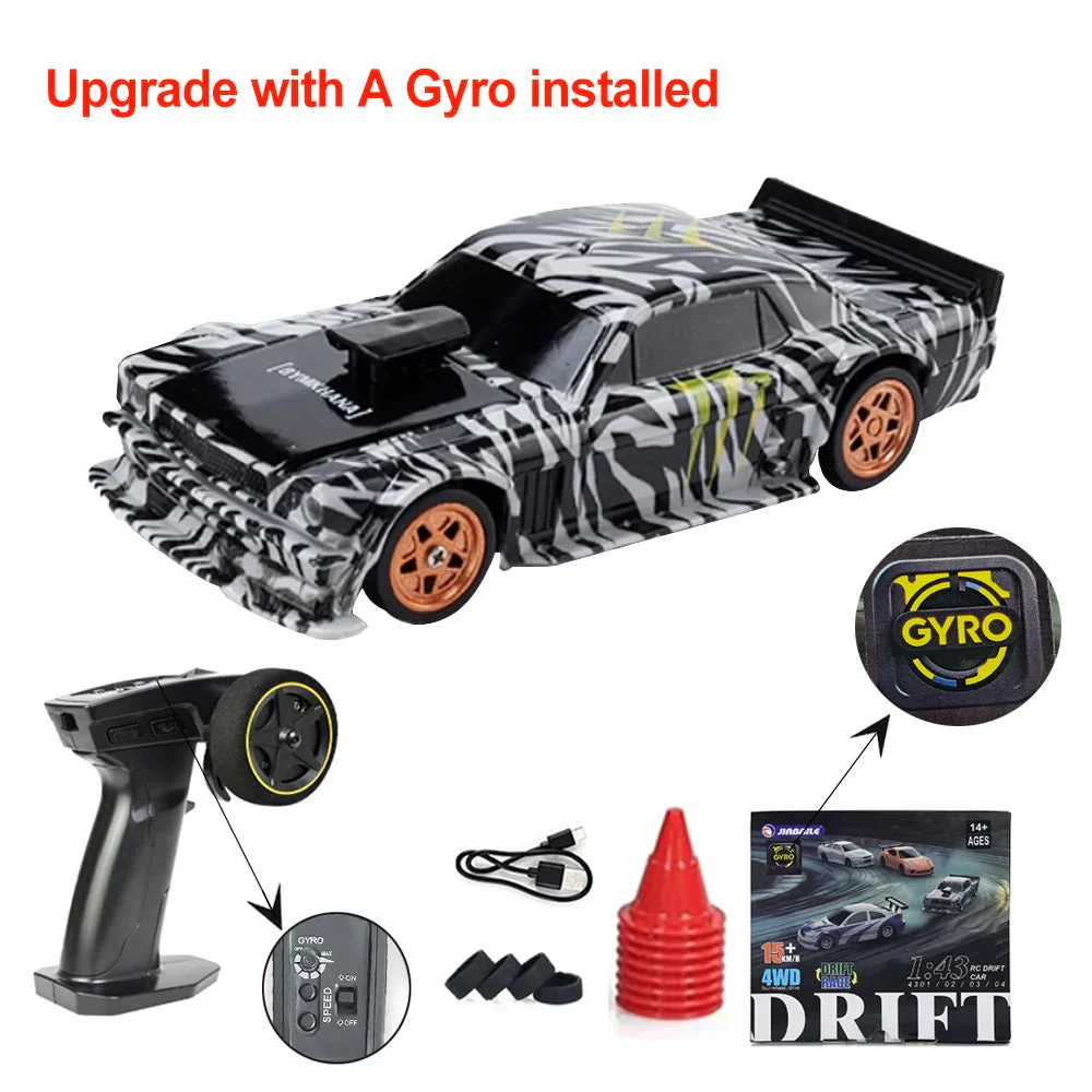 Upgraded Gyro 1/43 RC Drifting Car Racing RTR 4WD High Speed Radio Control Model 2.4G Drift Race Vehicle Mini Gifts - Image 12