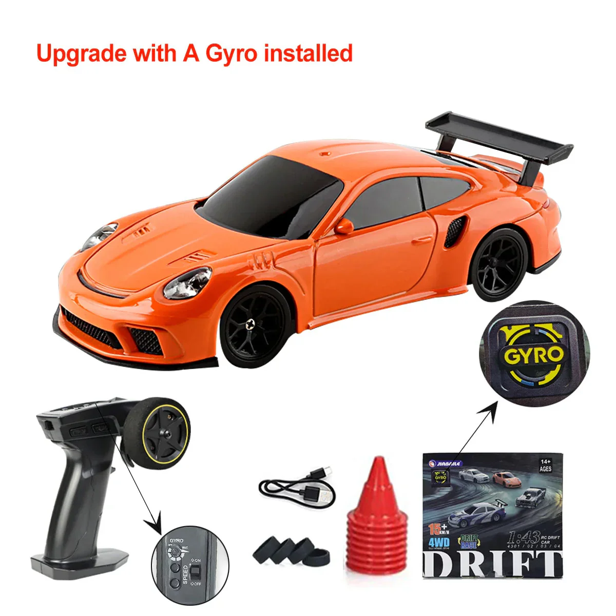 Upgraded Gyro 1/43 RC Drifting Car Racing RTR 4WD High Speed Radio Control Model 2.4G Drift Race Vehicle Mini Gifts - Image 15