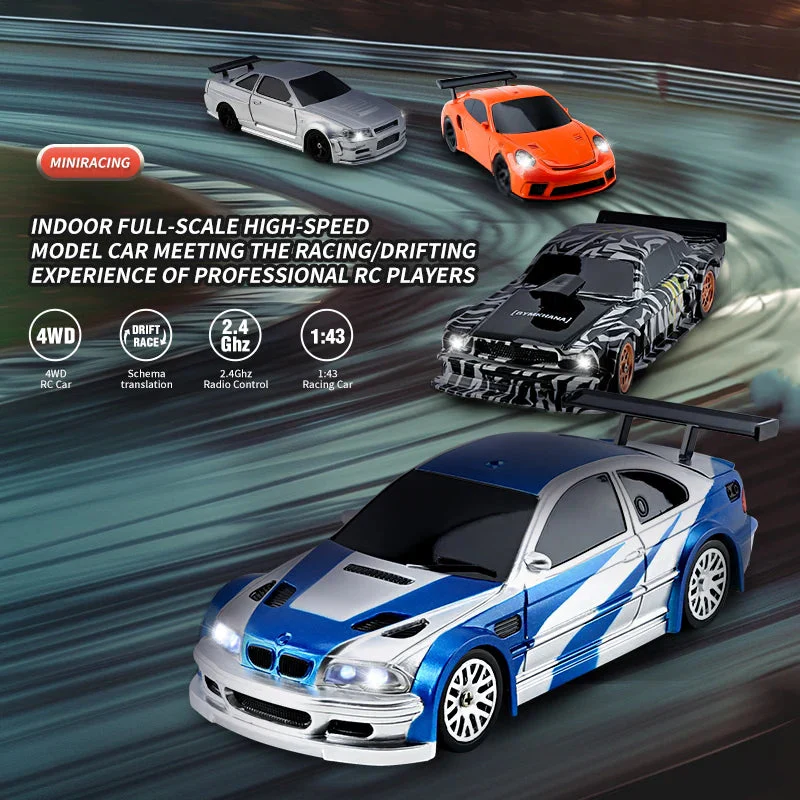 Upgraded Gyro 1/43 RC Drifting Car Racing RTR 4WD High Speed Radio Control Model 2.4G Drift Race Vehicle Mini Gifts - Image 3