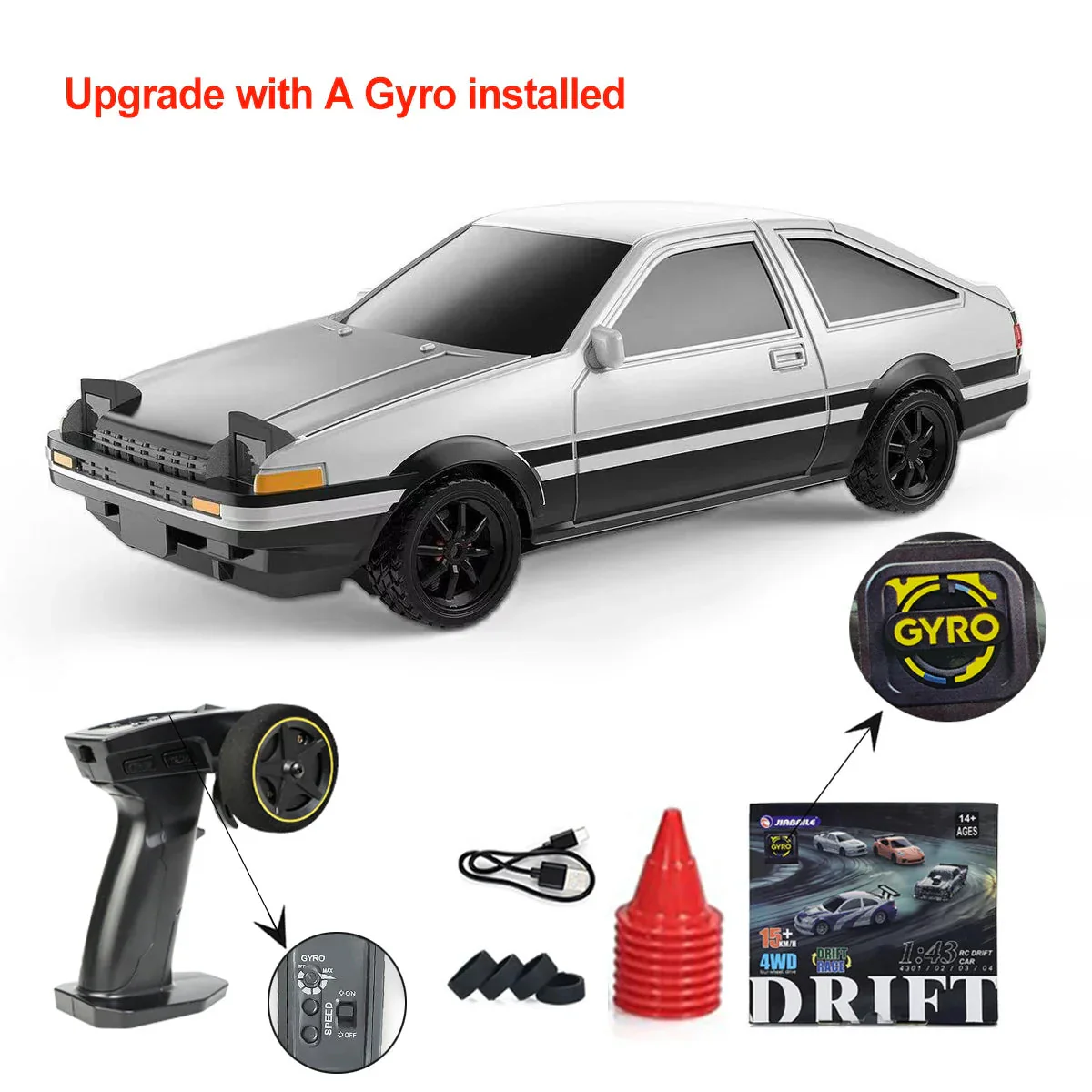 Upgraded Gyro 1/43 RC Drifting Car Racing RTR 4WD High Speed Radio Control Model 2.4G Drift Race Vehicle Mini Gifts - Image 8