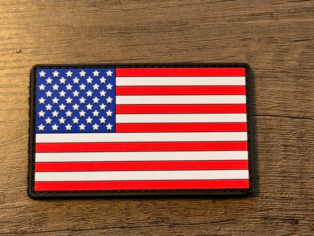 US American Flag Patch - Heavy Duty PVC/Rubber - Image 3