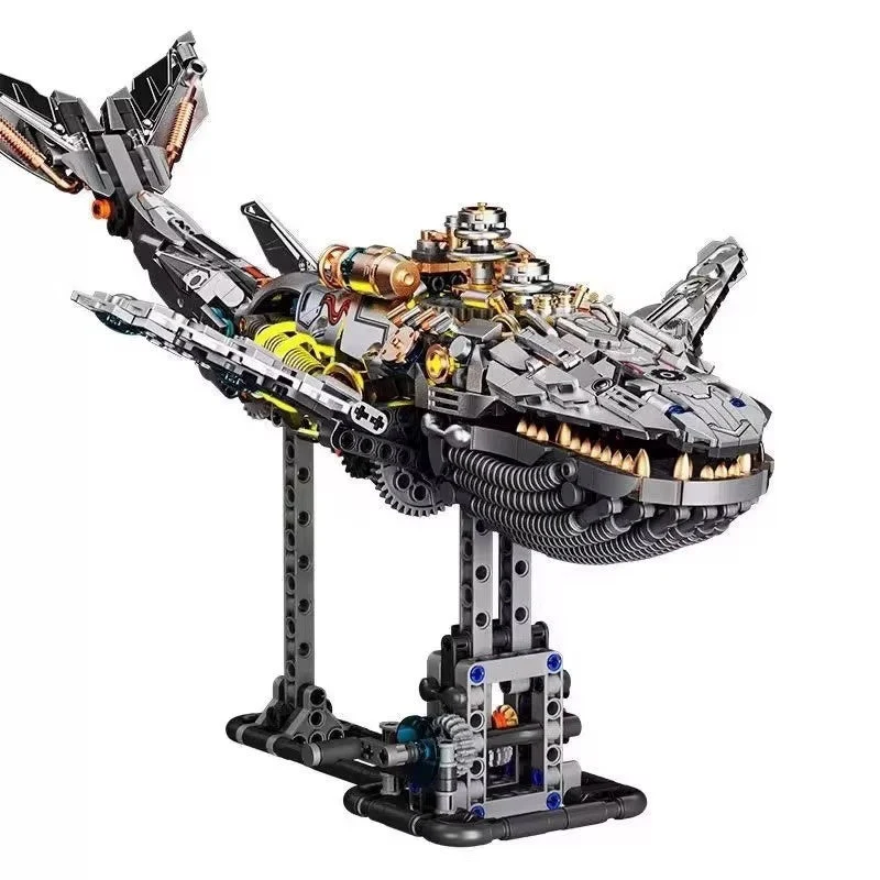 US And Electric Mechanical Lion And Whale Building Blocks That Also Double As Toys - Image 3