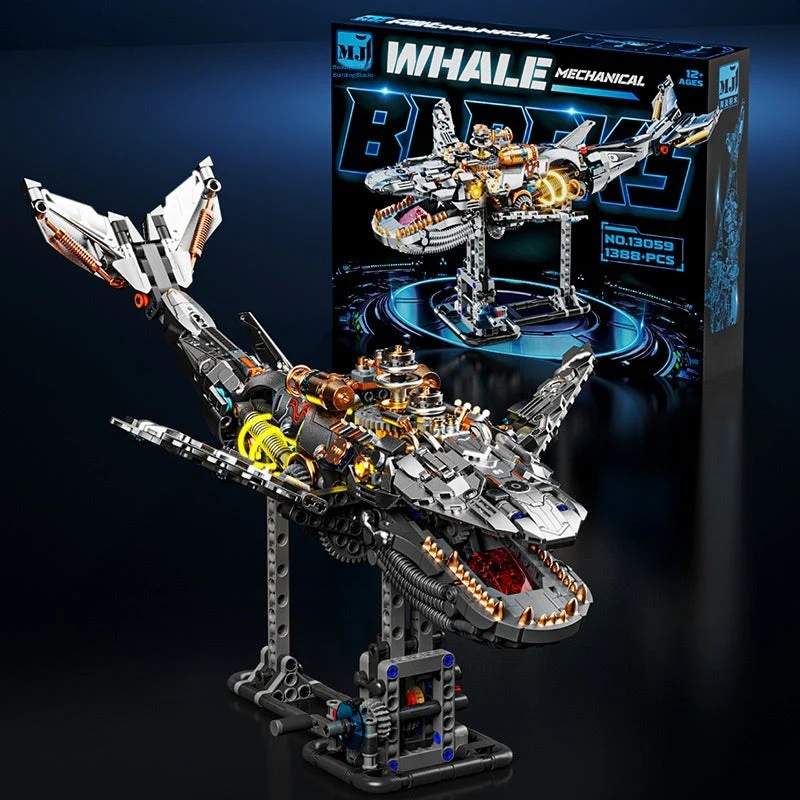 US And Electric Mechanical Lion And Whale Building Blocks That Also Double As Toys - Image 4