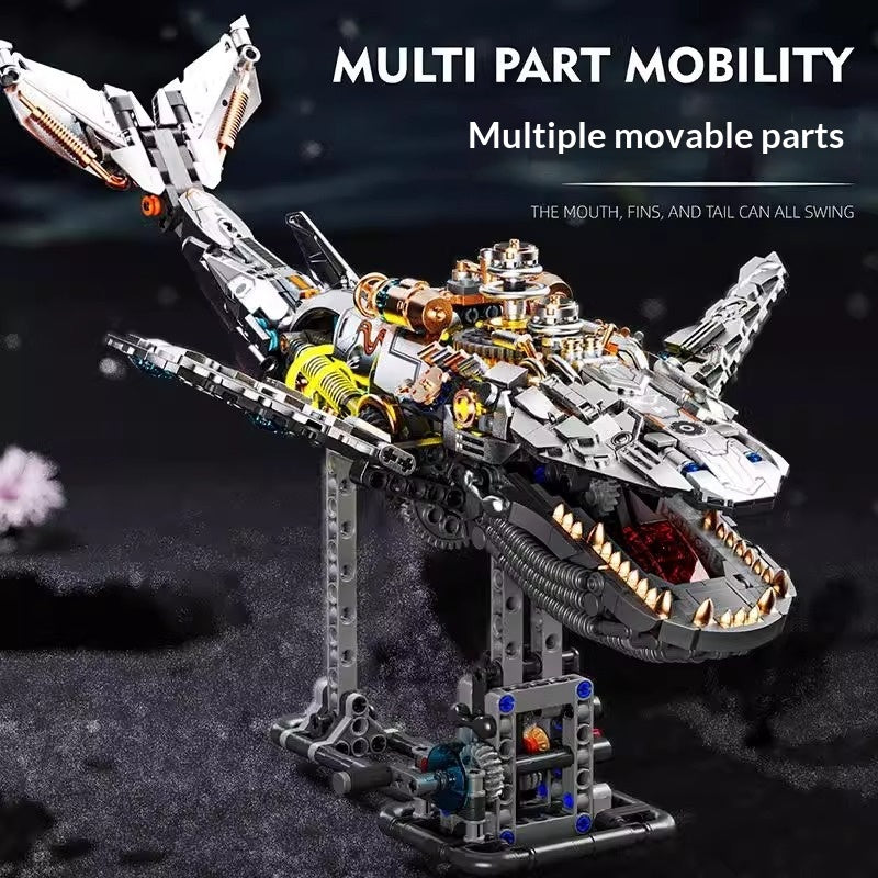 US And Electric Mechanical Lion And Whale Building Blocks That Also Double As Toys - Image 7