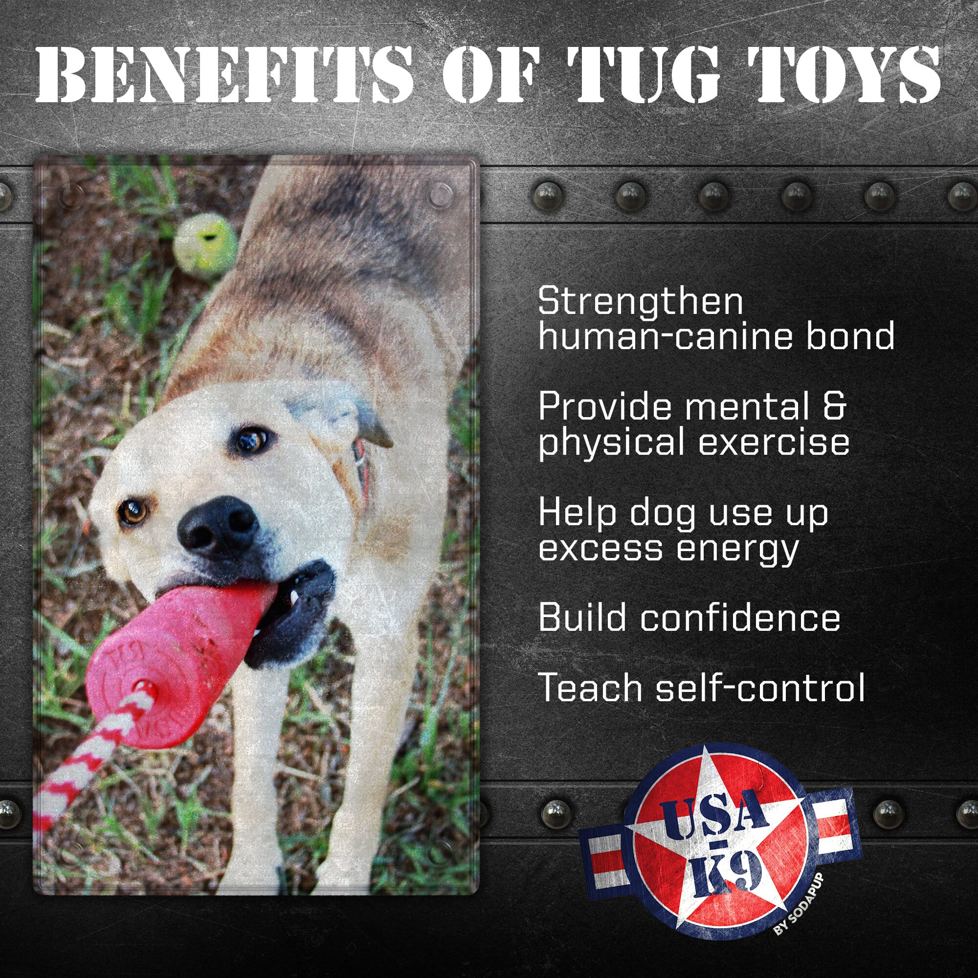 USA-K9 Firecracker Floating Training Dummy | K9 Handler Reward Toy | Red | USA Made - Image 3
