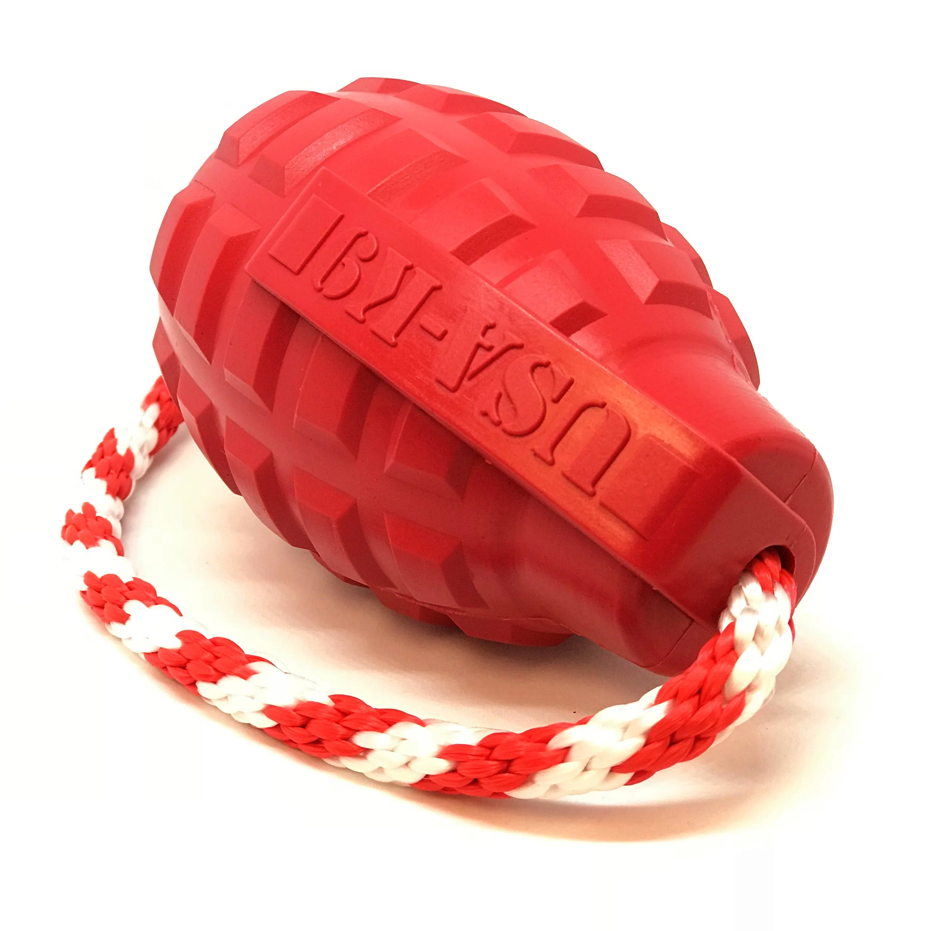 USA-K9 Grenade Rubber Dog Chew Toy | K9 Handler Reward Toy | Blue | USA Made - Image 6
