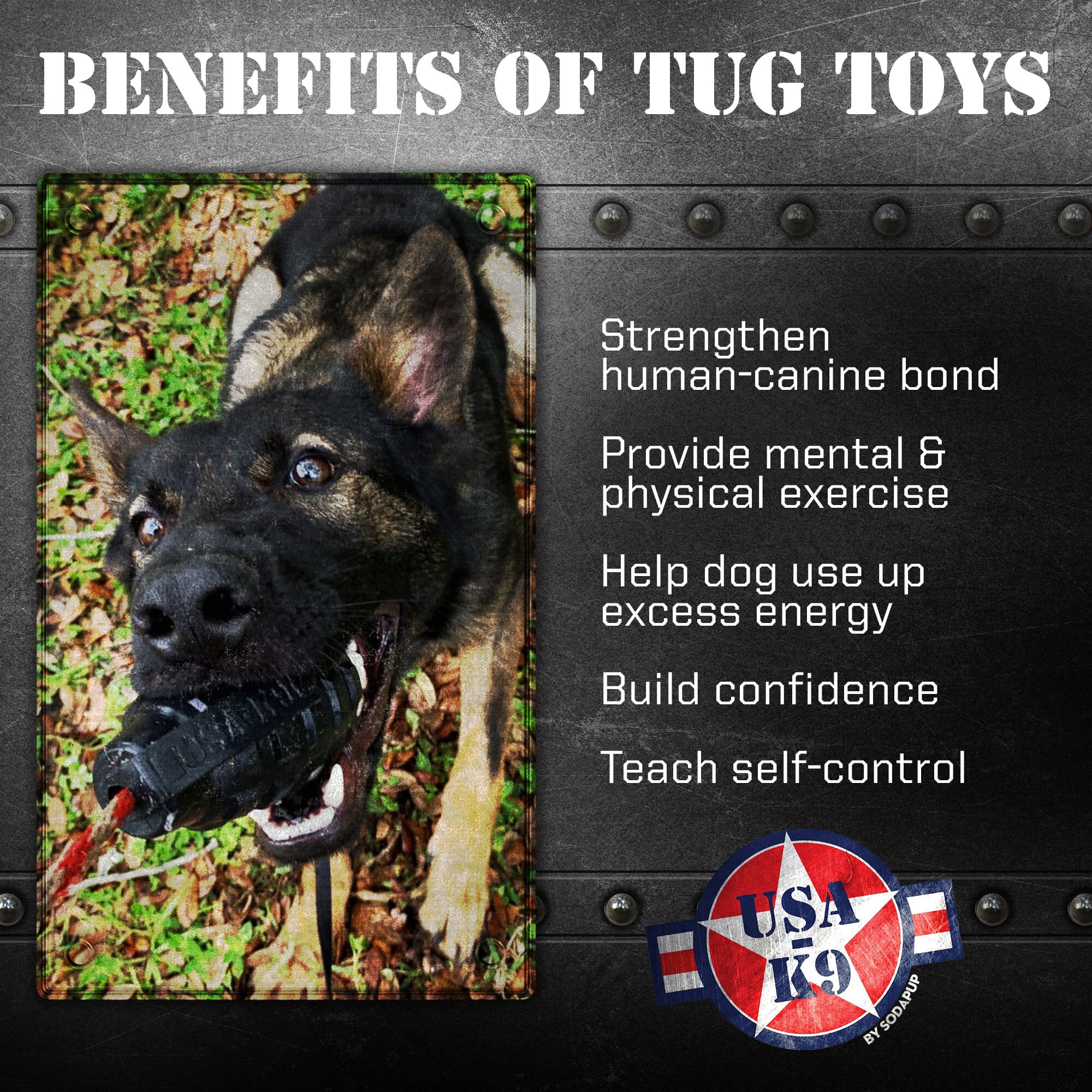 USA-K9 Magnum Grenade - Black Magnum Rubber Chew Toy for Extreme Chewers | USA Made - Image 3