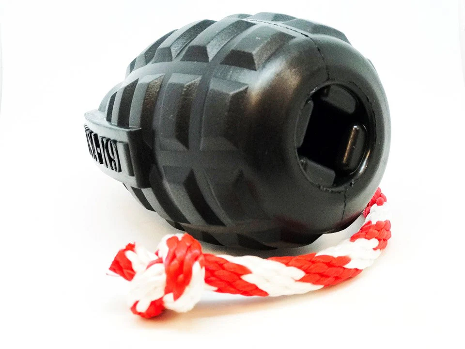 USA-K9 Magnum Grenade - Black Magnum Rubber Chew Toy for Extreme Chewers | USA Made - Image 8