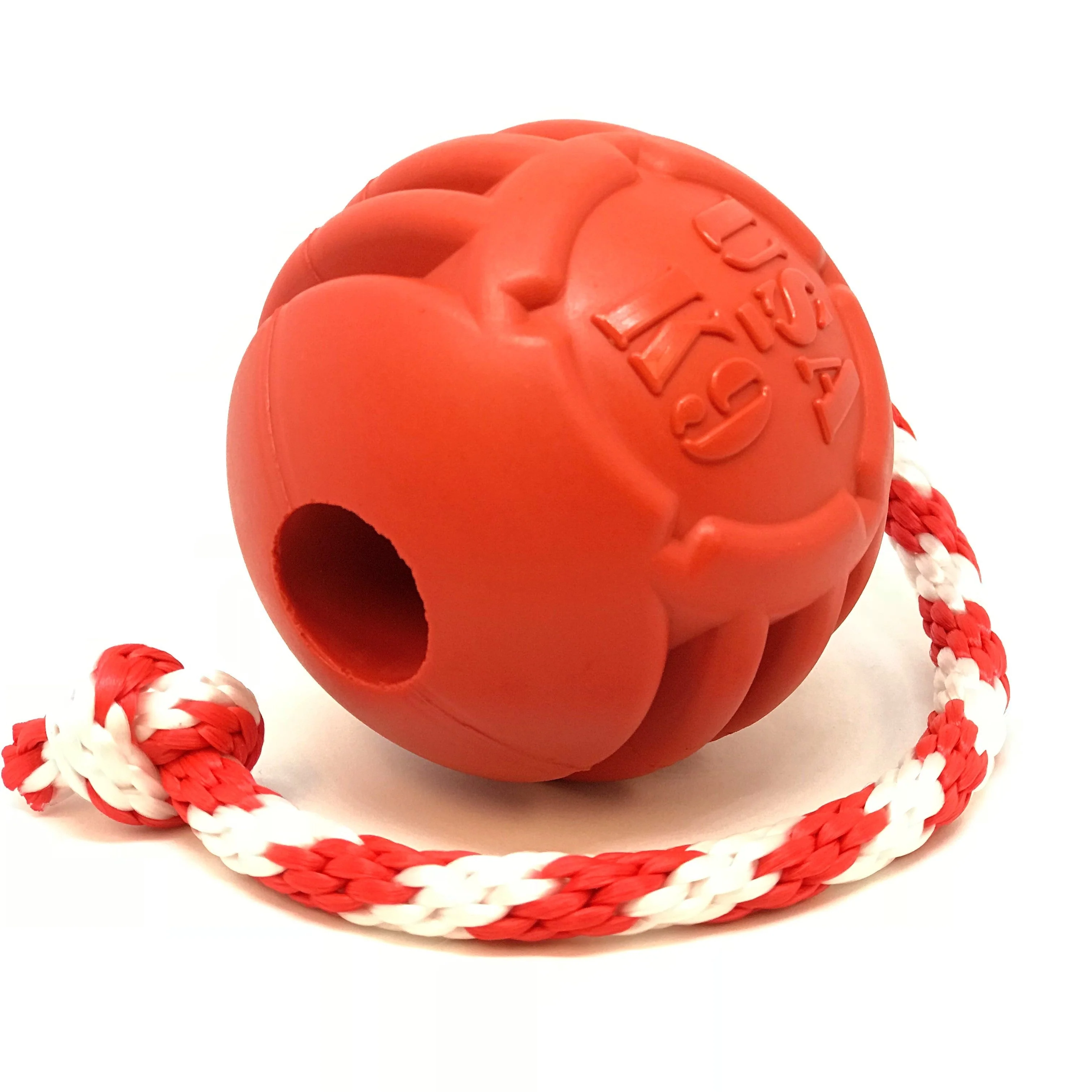 USA-K9 Stars and Stripes Rubber Dog Toy | K9 Handler Reward Toy | Red | USA Made - Image 5