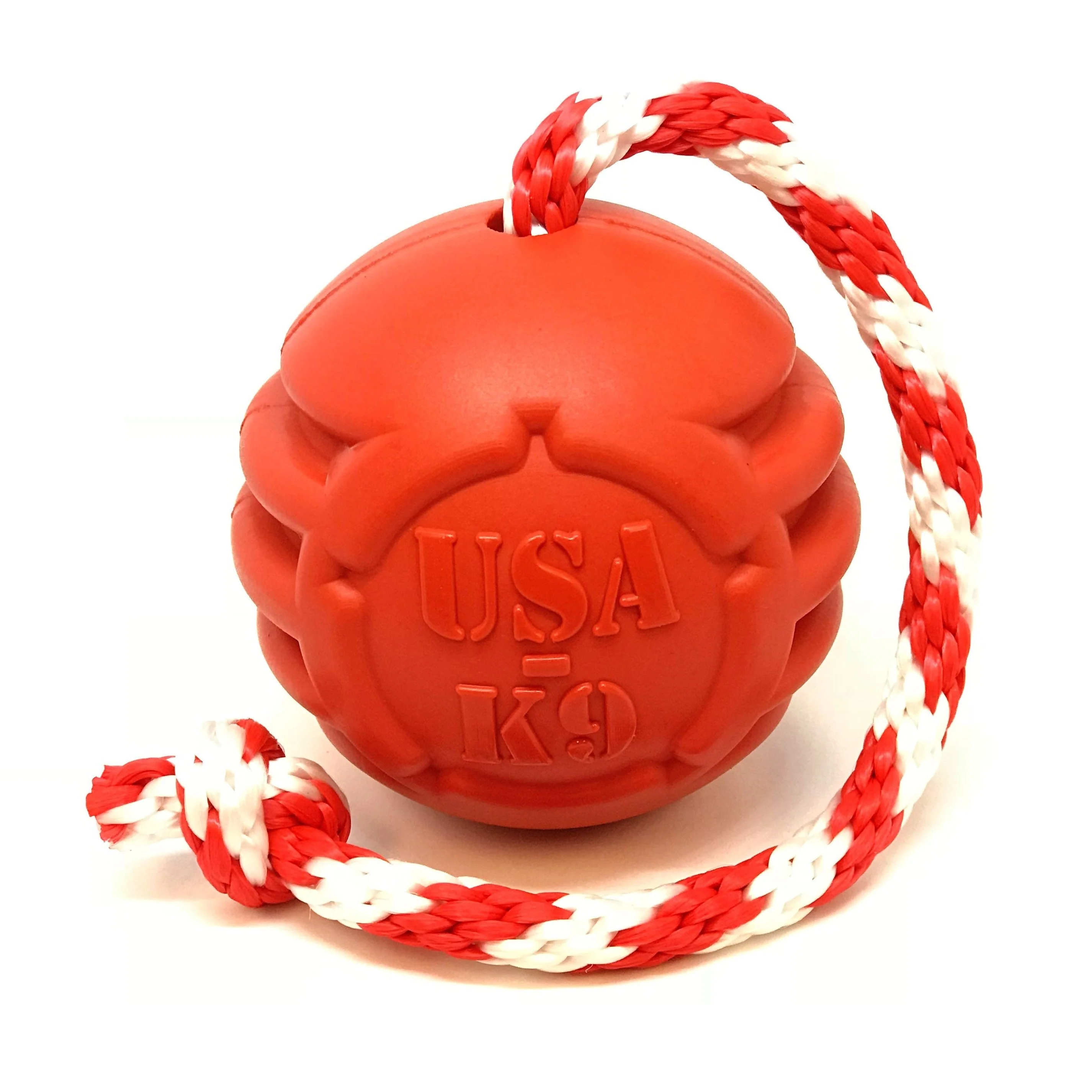 USA-K9 Stars and Stripes Rubber Dog Toy | K9 Handler Reward Toy | Red | USA Made - Image 8