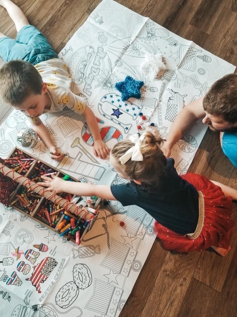 USA Patriotic Coloring Tablecloth - Image 6