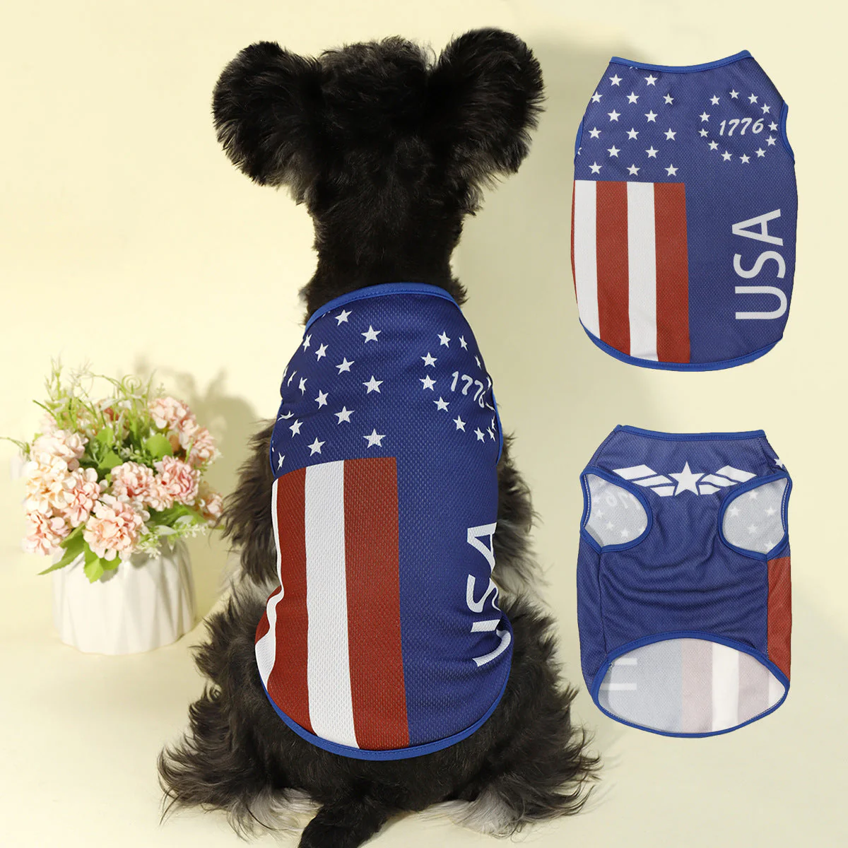 USA Patriotic Dog Tank – Lightweight & Breathable Summer Tee - Image 5