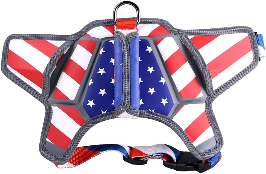 USA Patriotic Star Dog Harness+Leash Set - Image 2