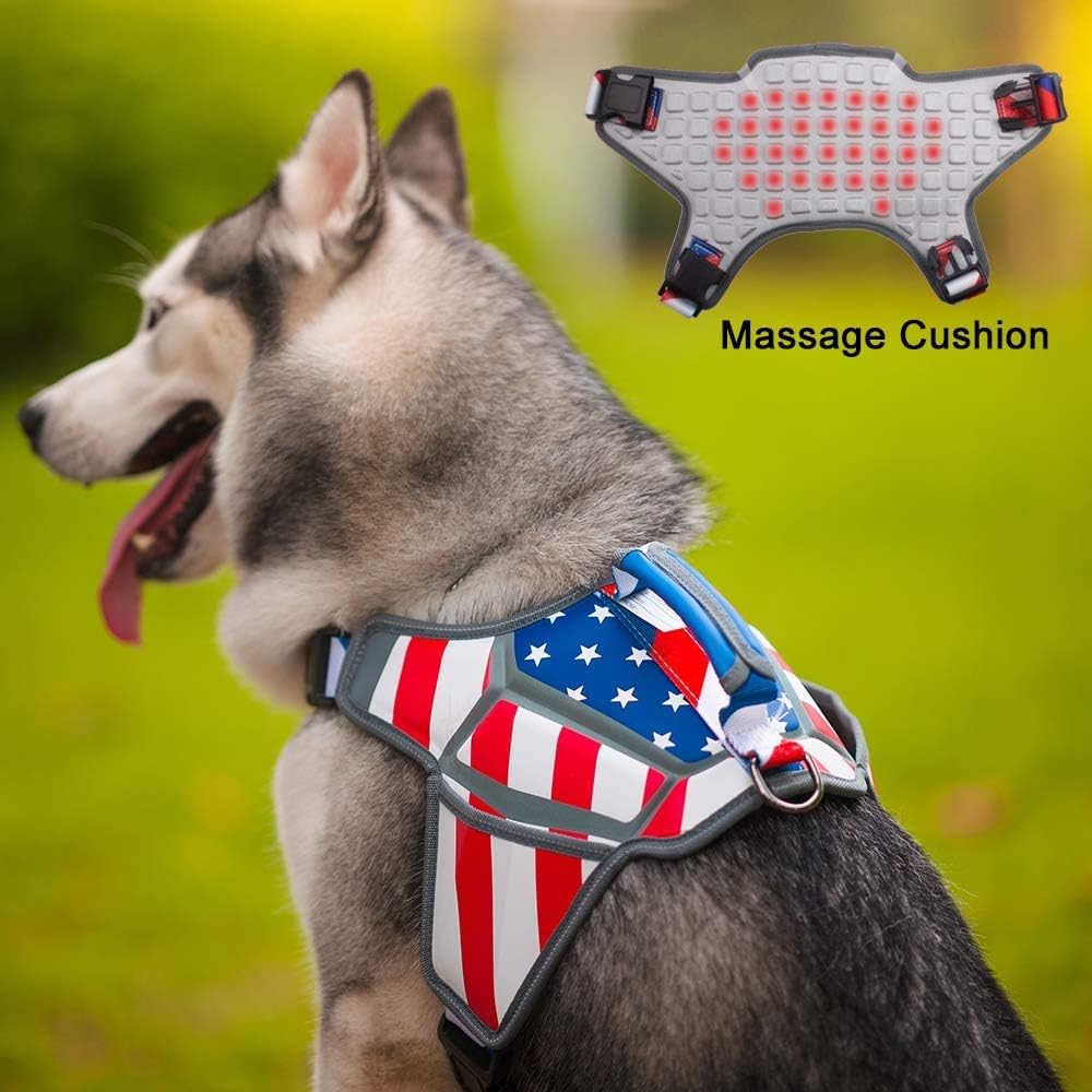 USA Patriotic Star Dog Harness+Leash Set - Image 3