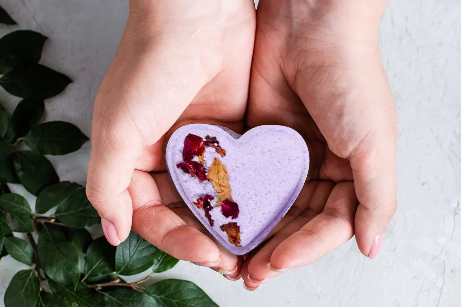 Valentine's Bath Bombs with CBD -  5 Hearts Shaped with CBD - in a Gift Box (THC free) - Image 7