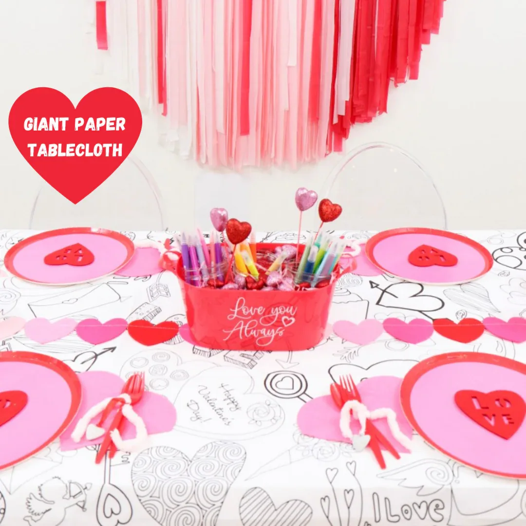 Valentines Coloring Tablecloth - Image 2