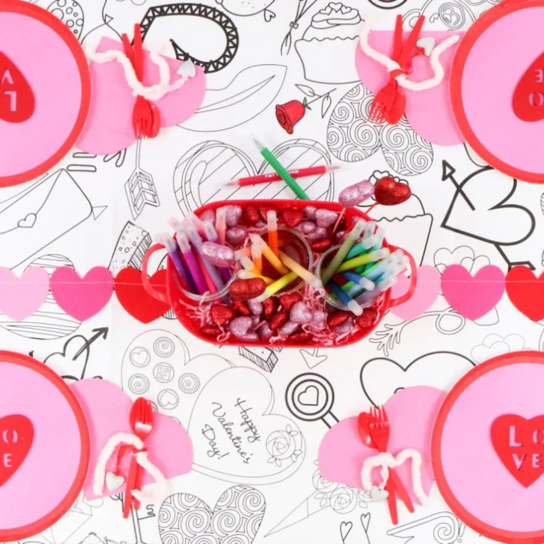Valentines Coloring Tablecloth - Image 3
