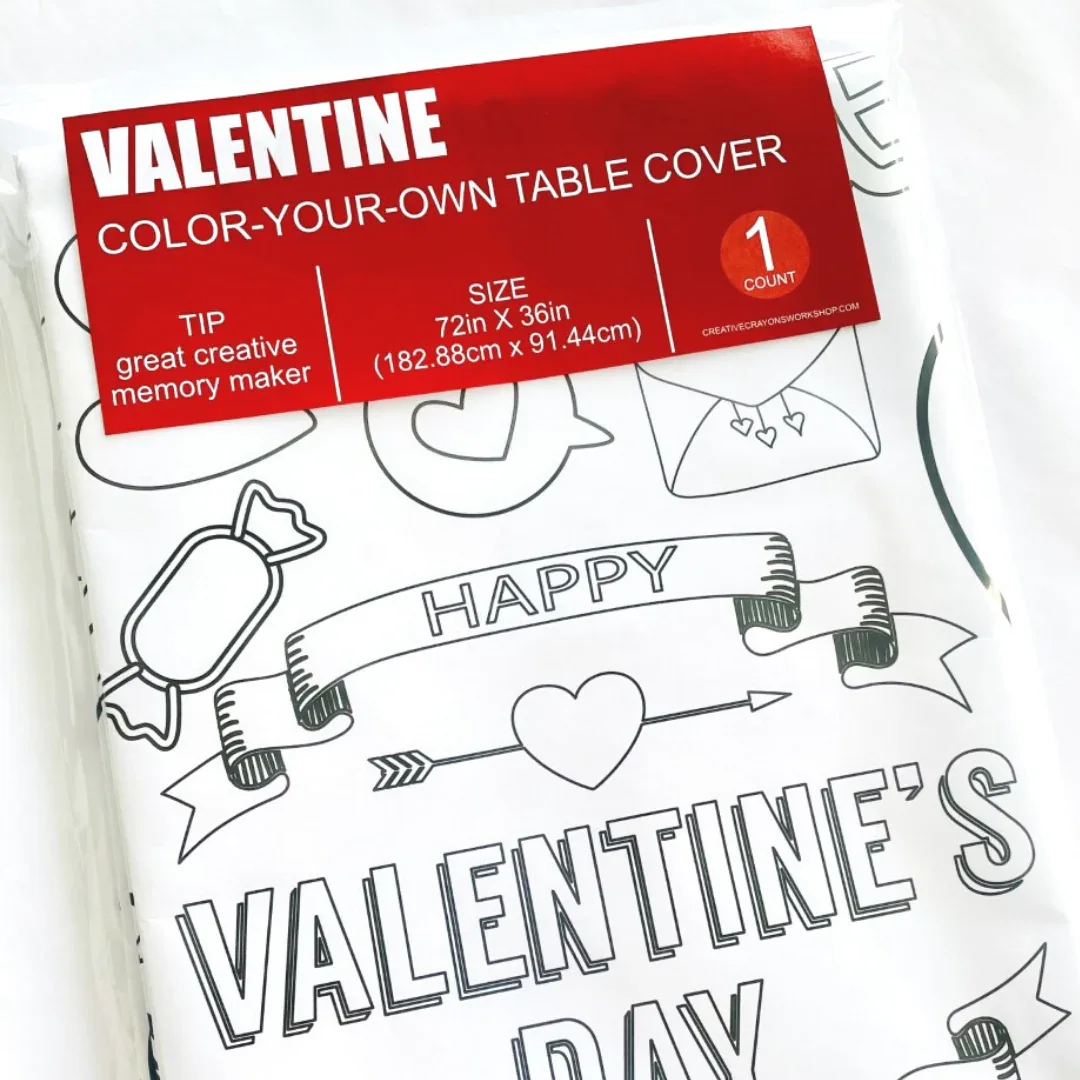 Valentines Coloring Tablecloth - Image 5
