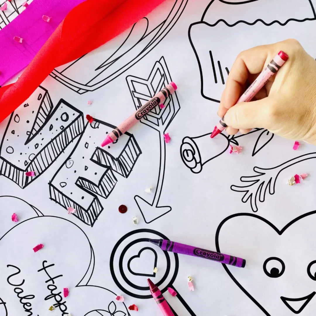 Valentines Coloring Tablecloth - Image 6