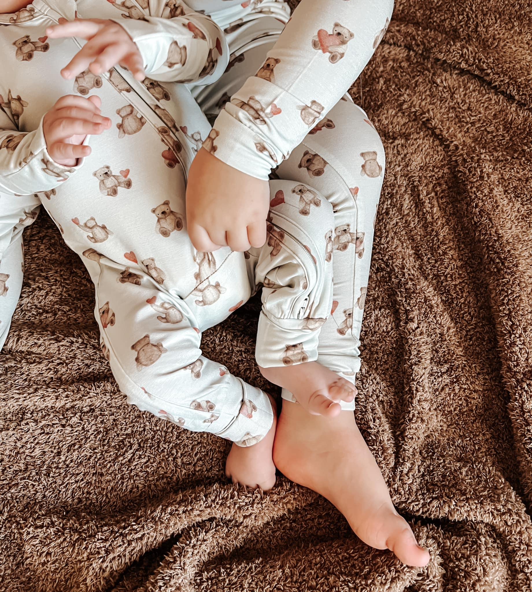 Valentine's Teddy Bear Bamboo Zippy Pajamas - Image 3