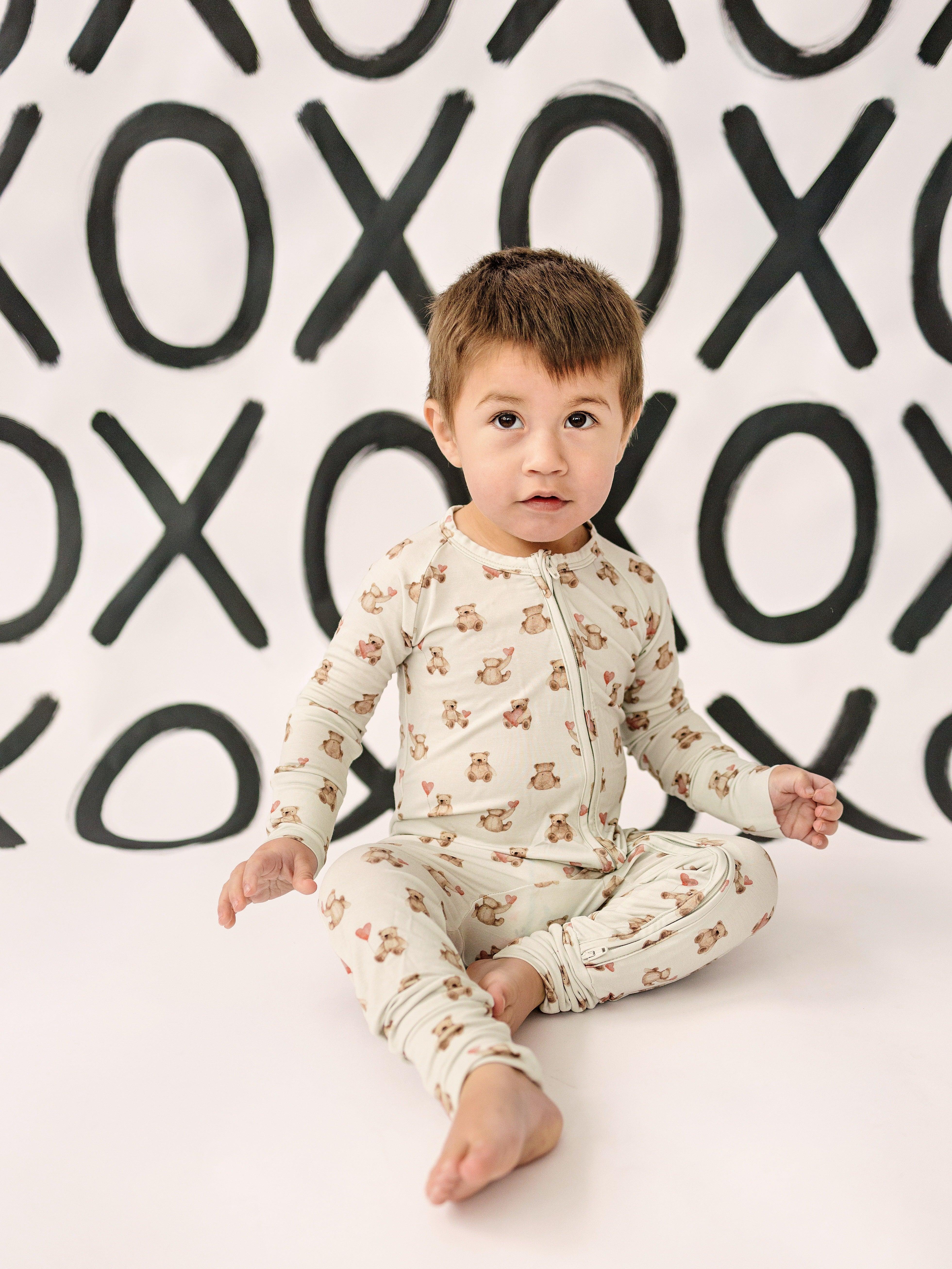 Valentine's Teddy Bear Bamboo Zippy Pajamas - Image 4