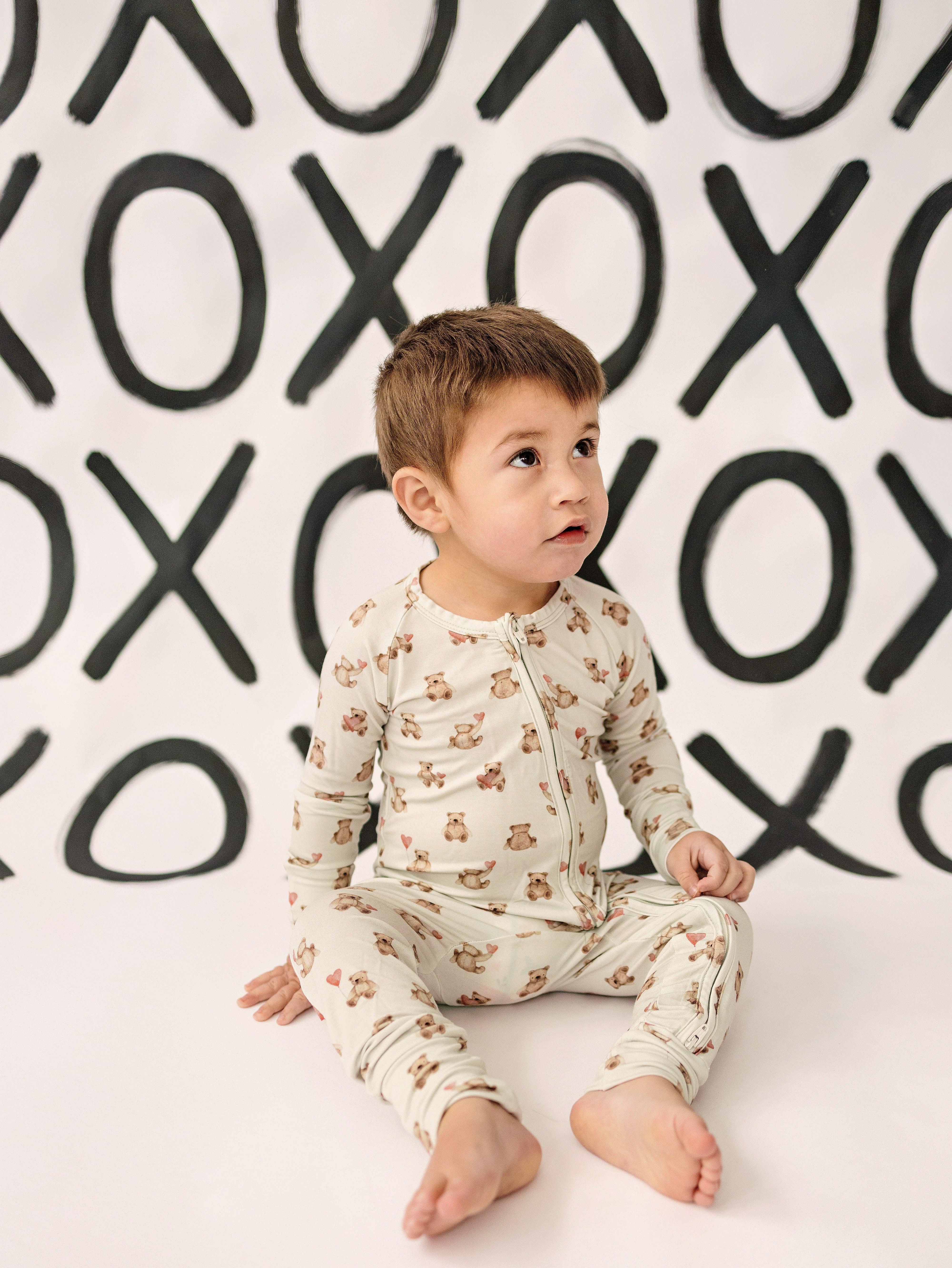 Valentine's Teddy Bear Bamboo Zippy Pajamas - Image 5
