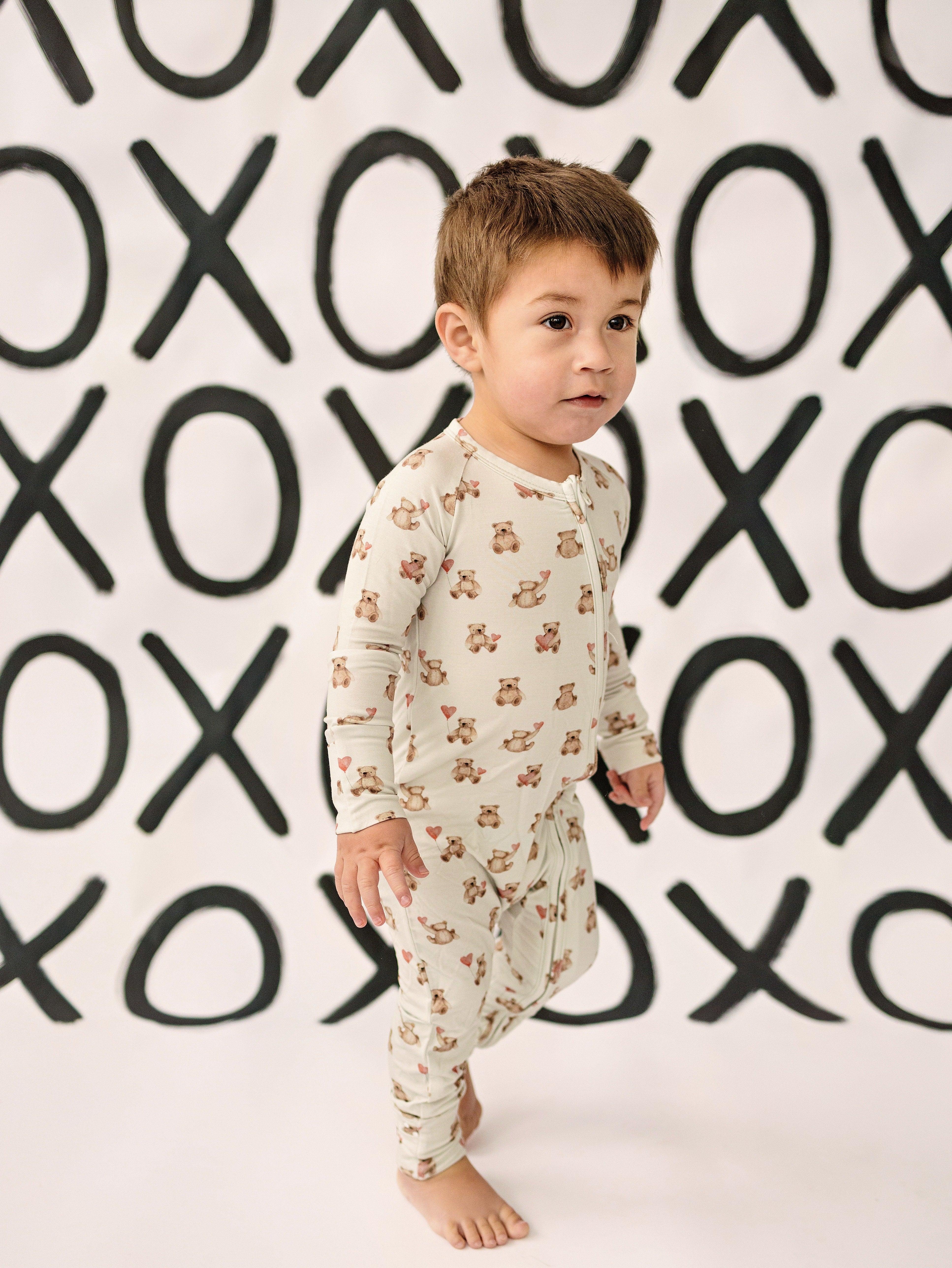 Valentine's Teddy Bear Bamboo Zippy Pajamas - Image 6