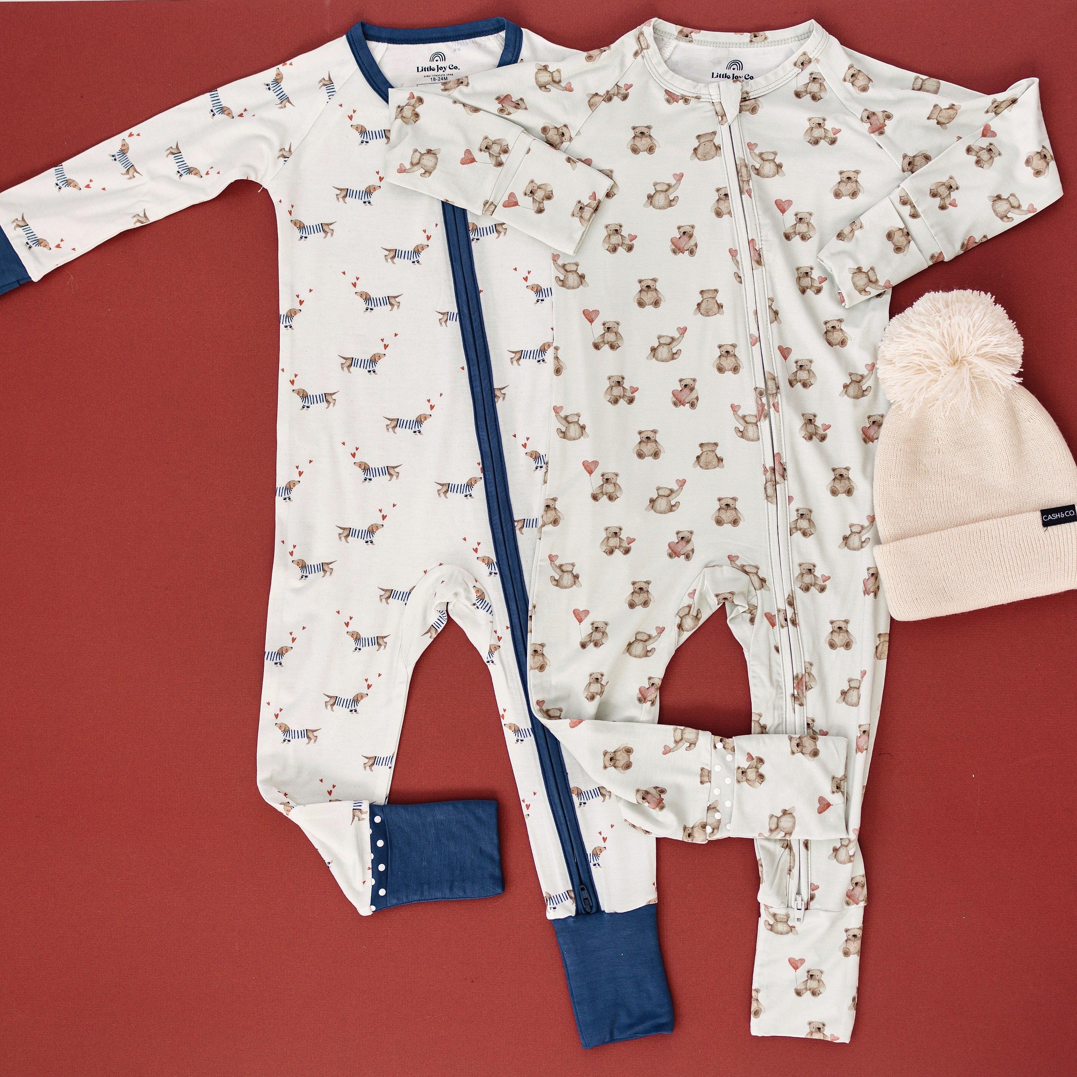 Valentine's Teddy Bear Bamboo Zippy Pajamas - Image 8