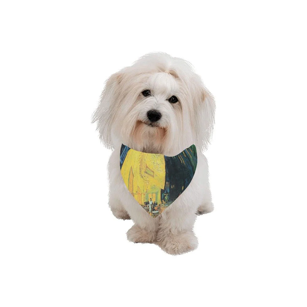 Van Gogh Cafe Terrace At Night Double-Sided Pet Bandana - Image 2
