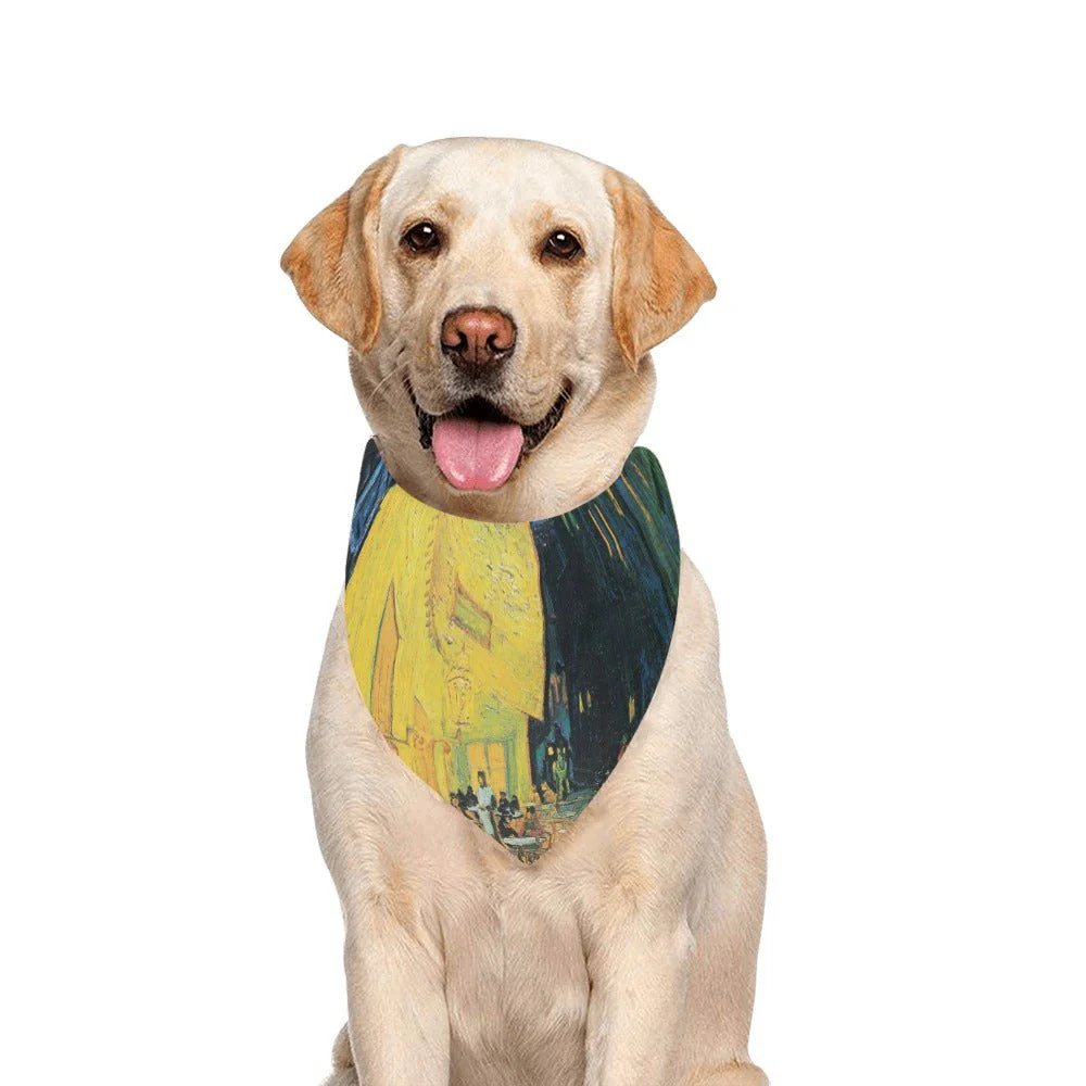 Van Gogh Cafe Terrace At Night Double-Sided Pet Bandana - Image 4