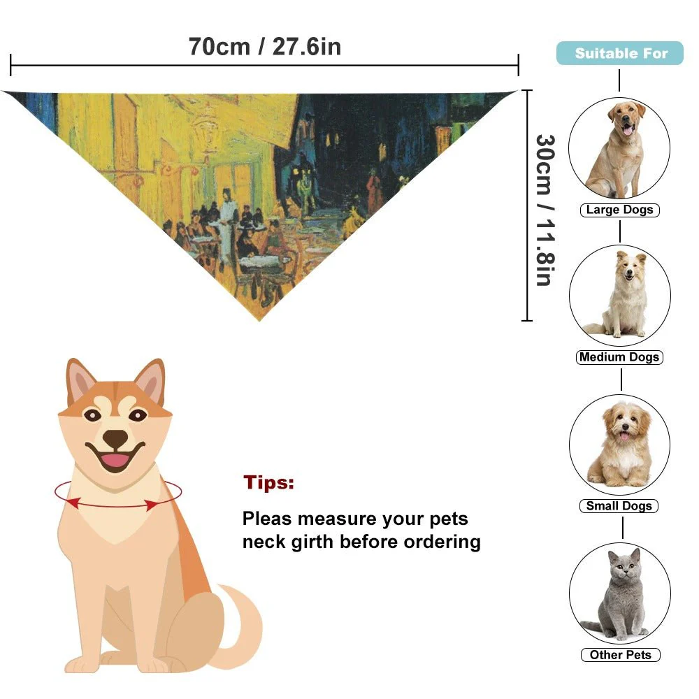 Van Gogh Cafe Terrace At Night Pet Scarf - Image 3