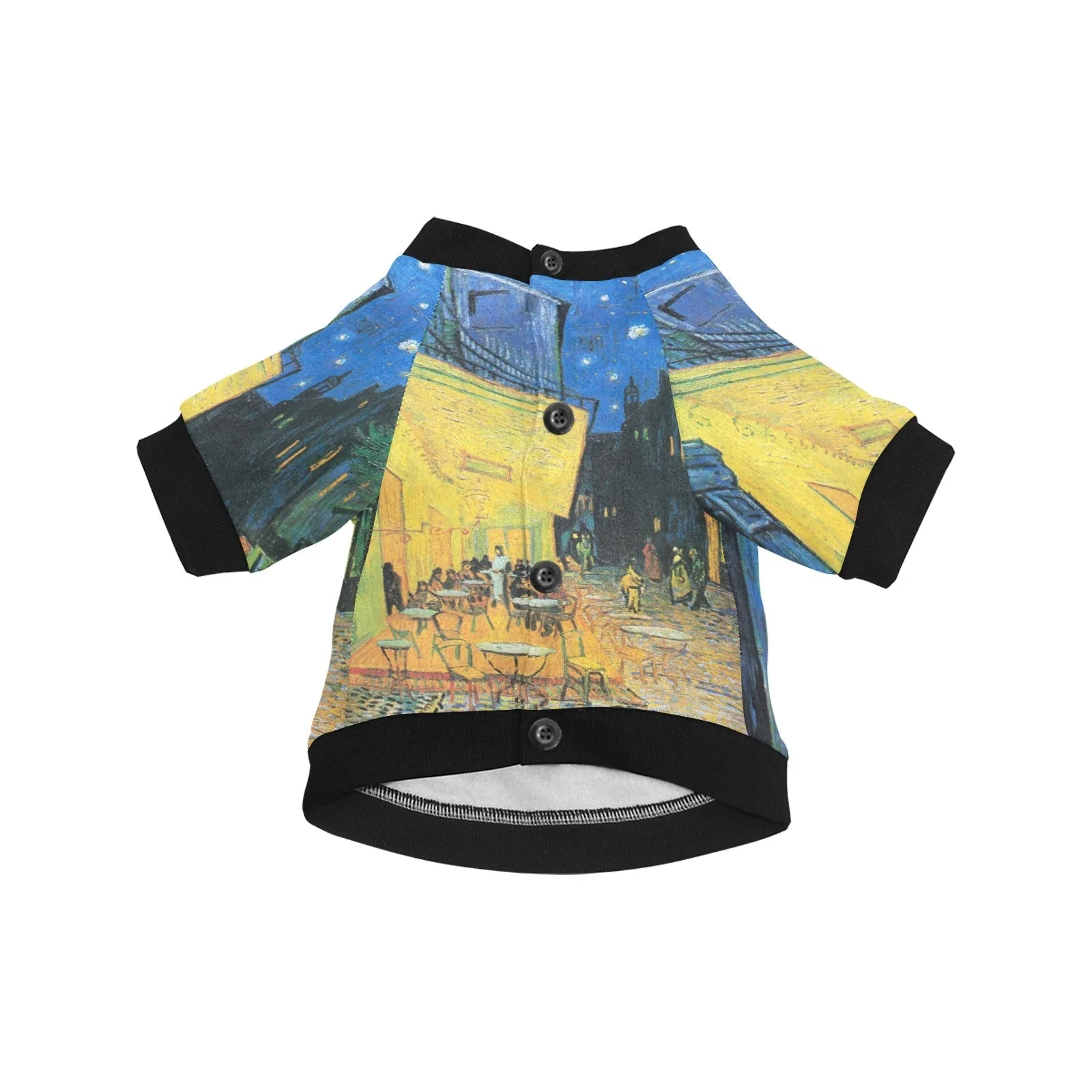 Van Gogh Cafe Terrace At Night Round Neck Shirt - Image 3
