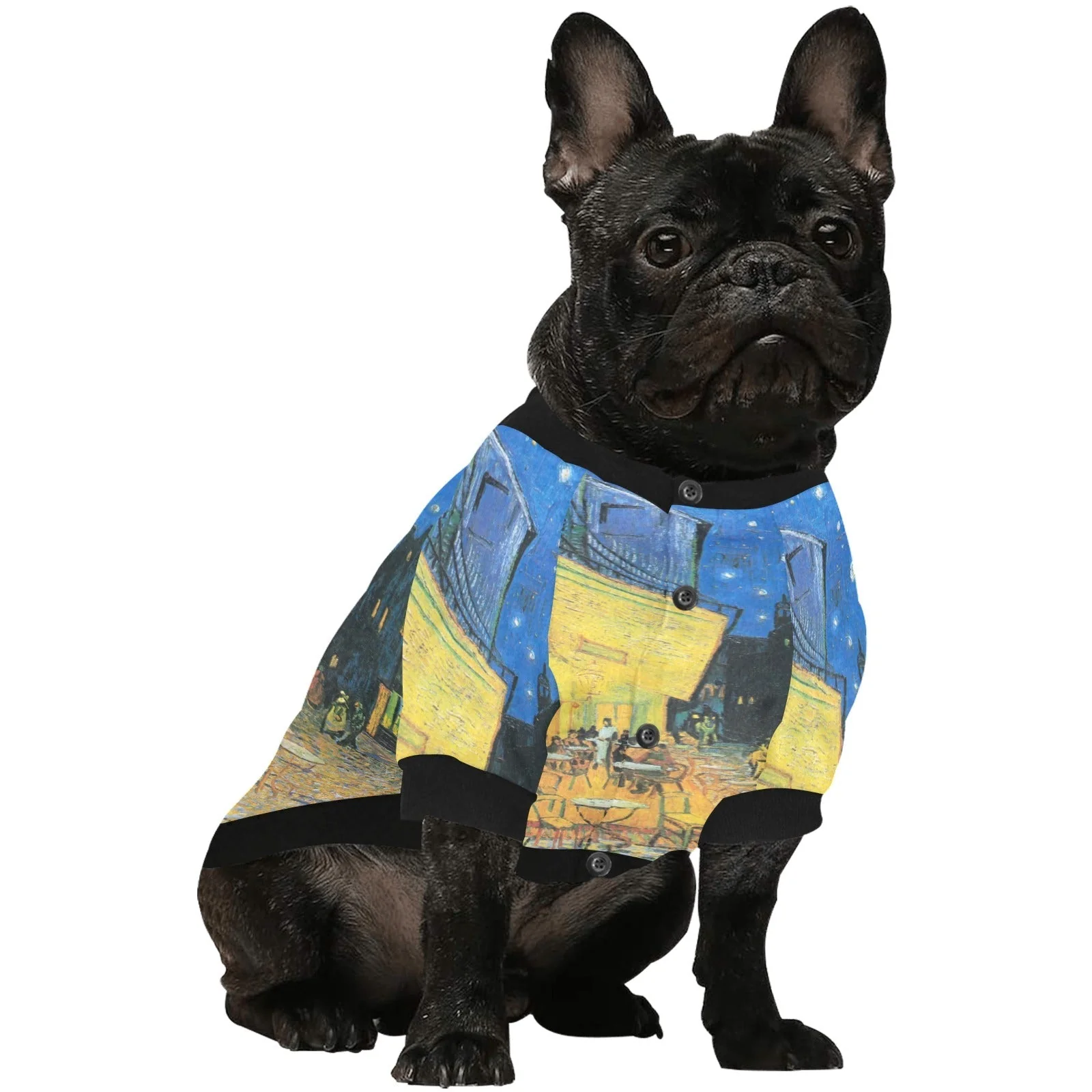 Van Gogh Cafe Terrace At Night Round Neck Shirt - Image 6